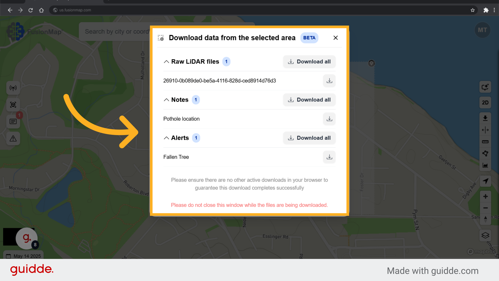 The dialog box with all your components opens