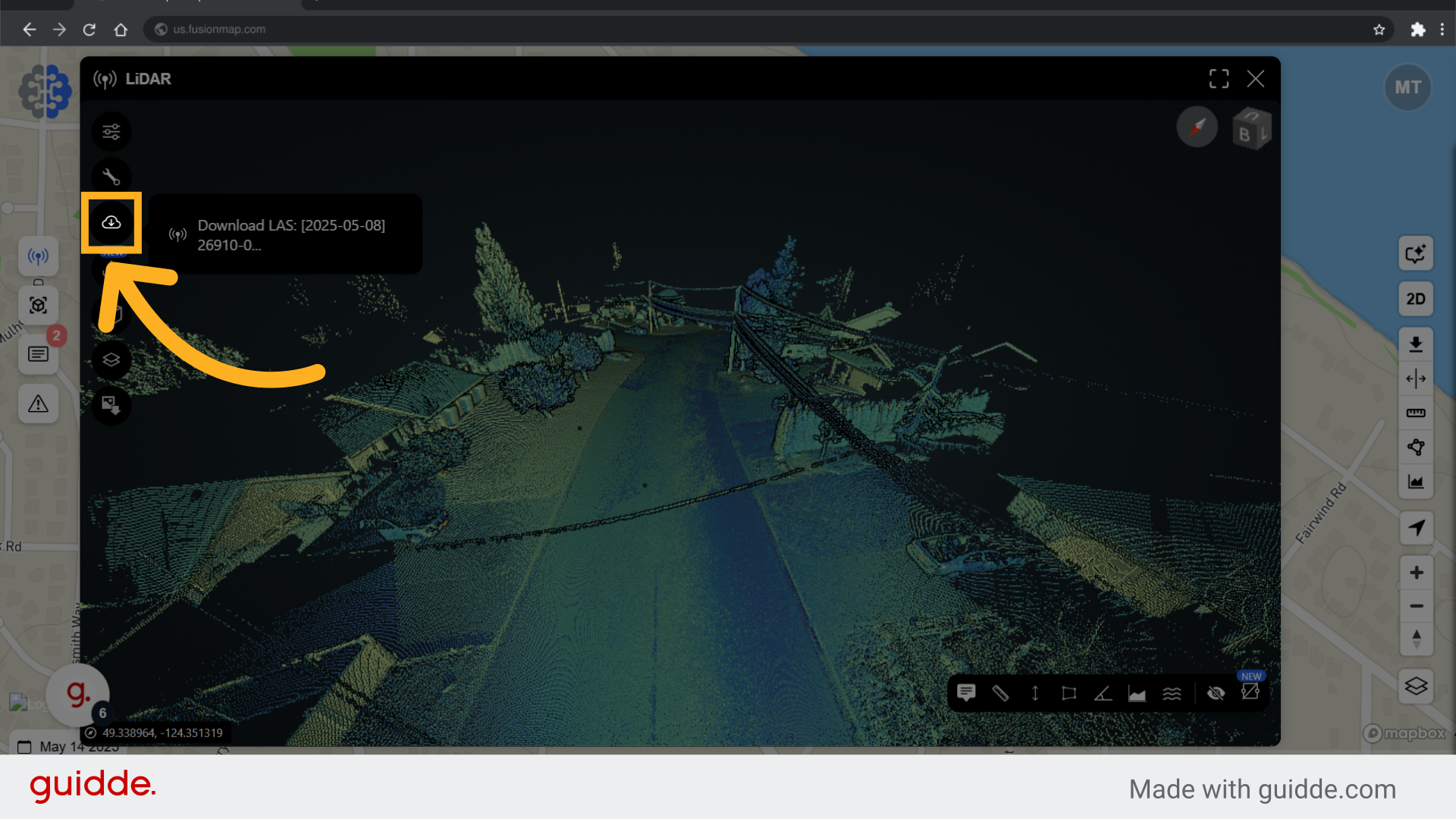 Download your pointcloud