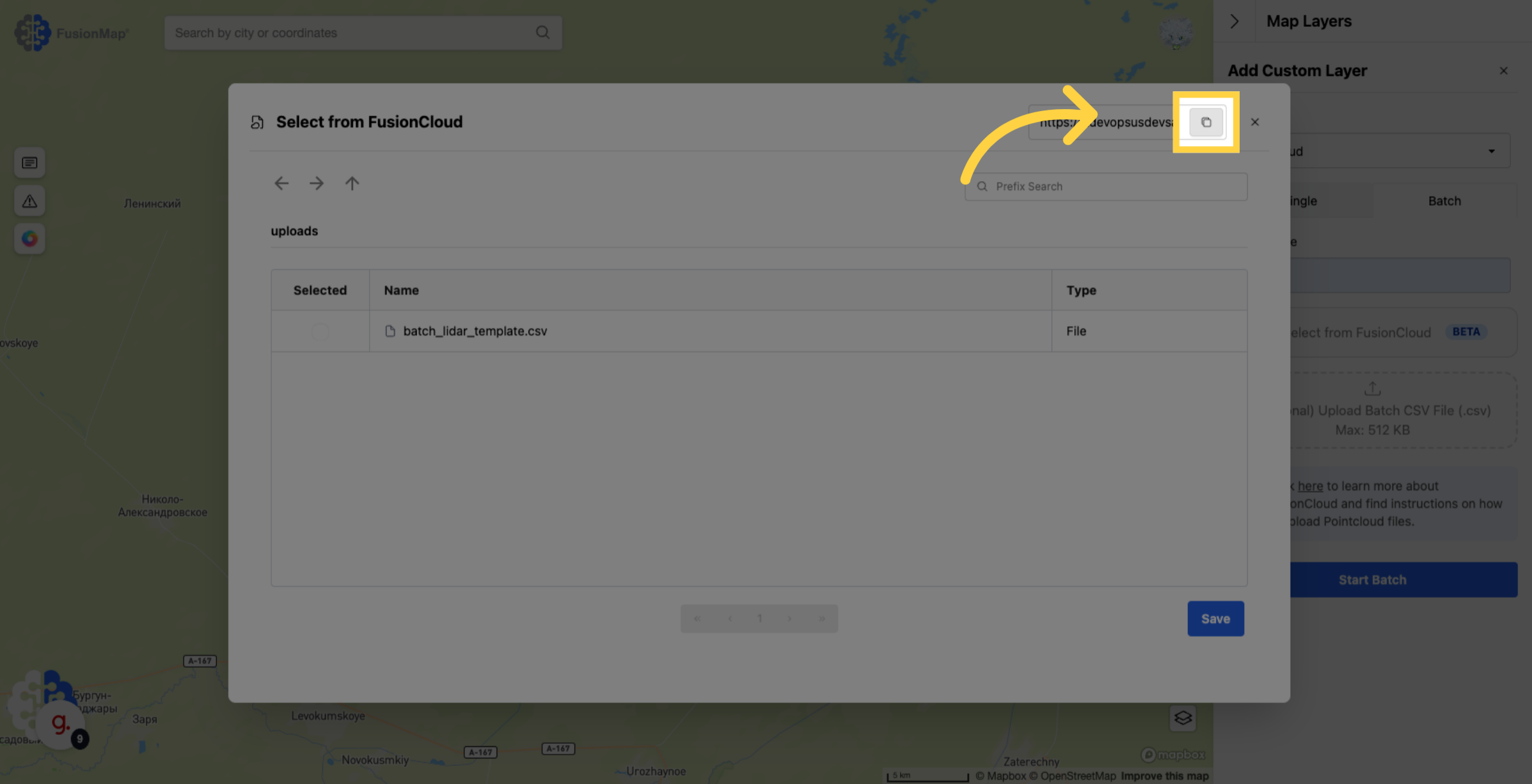 Copy your SAS token