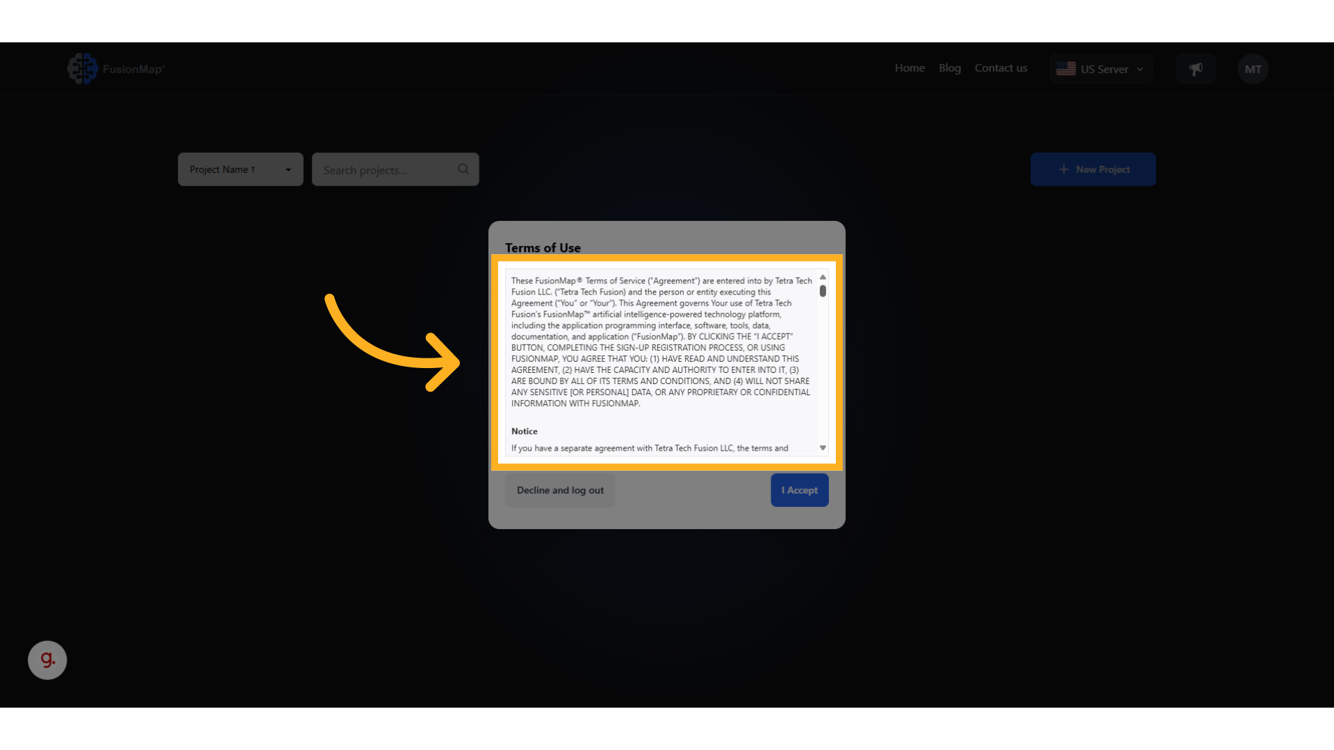 Read the Terms of Use