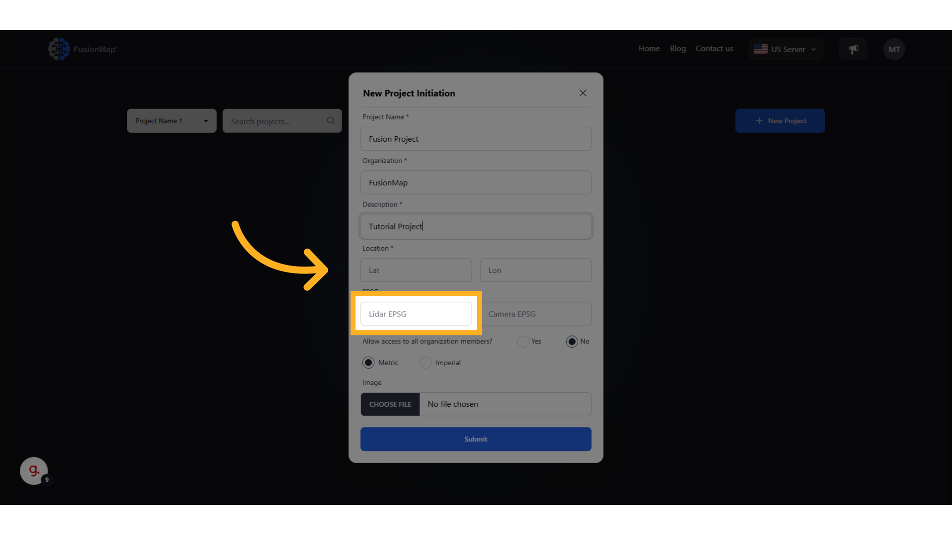Enter your Lidar EPSG (if applicable)