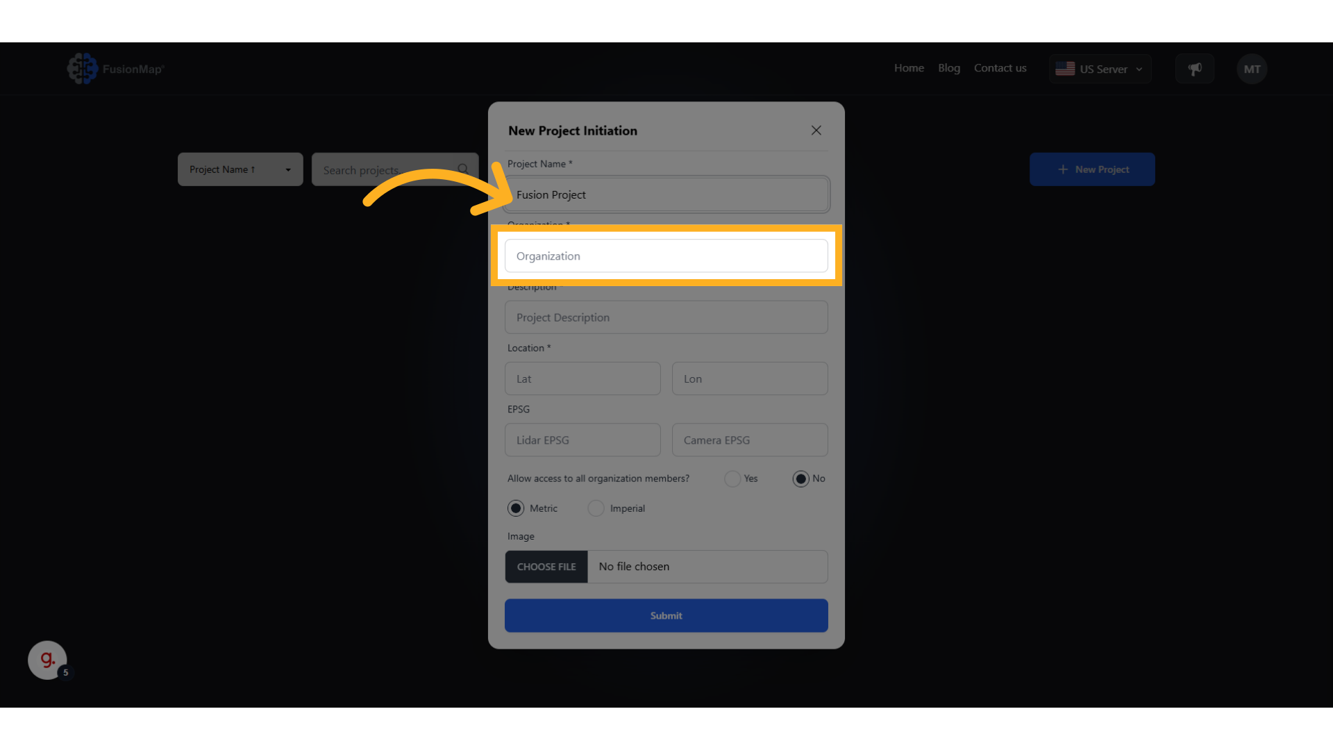 Enter Your Organization's Name