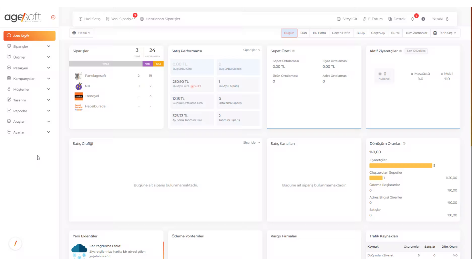 Hızlı Satış Ayarları