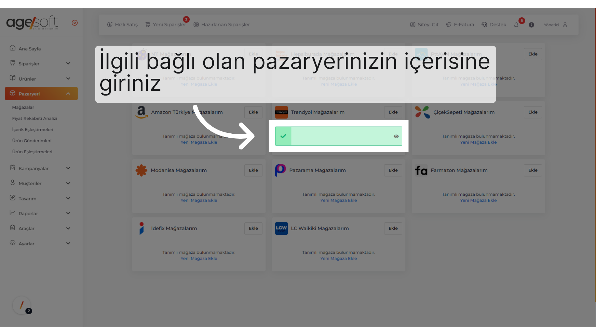 Bağlı Olan Pazaryerine Gidin