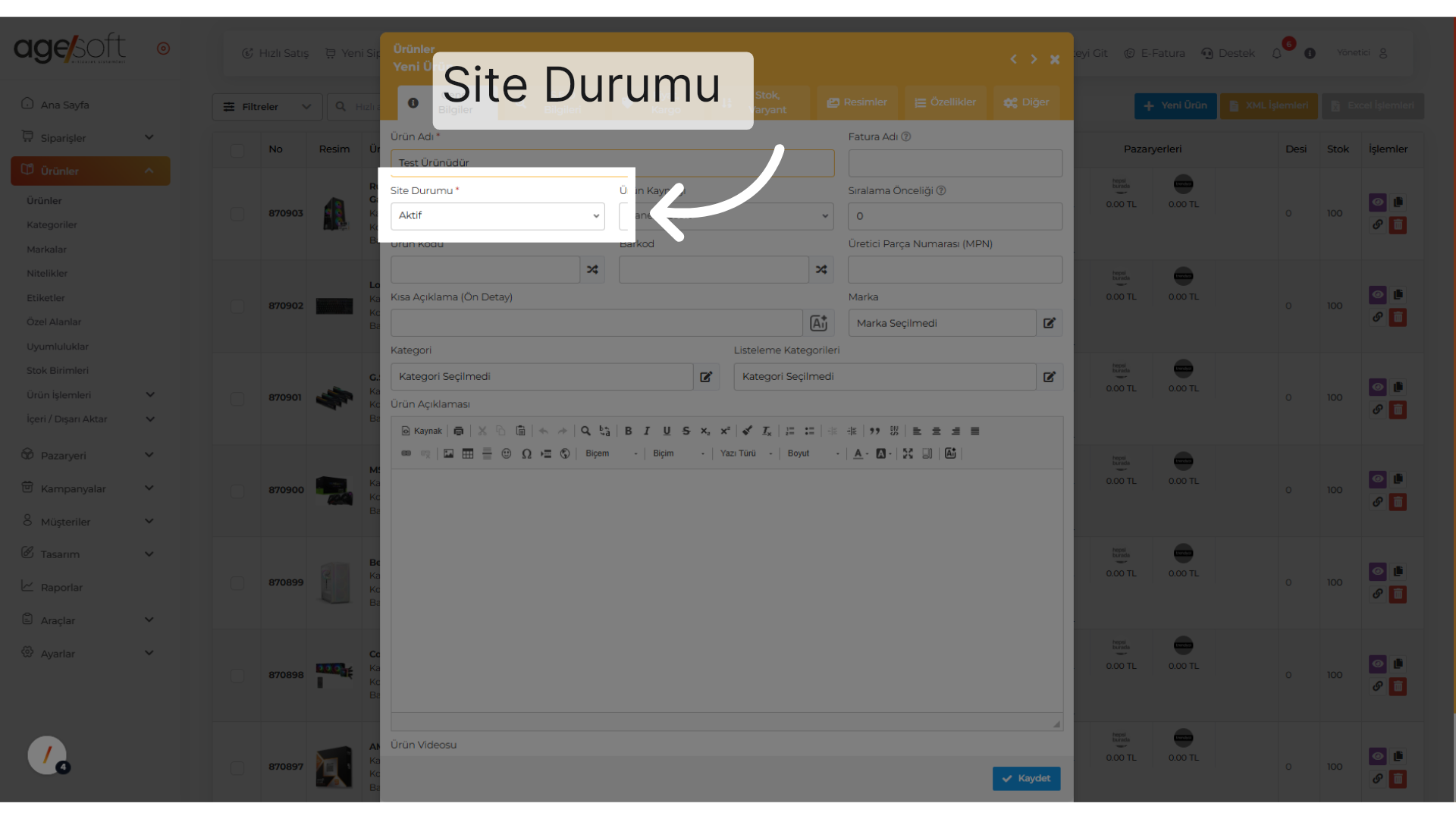 Site Durumu