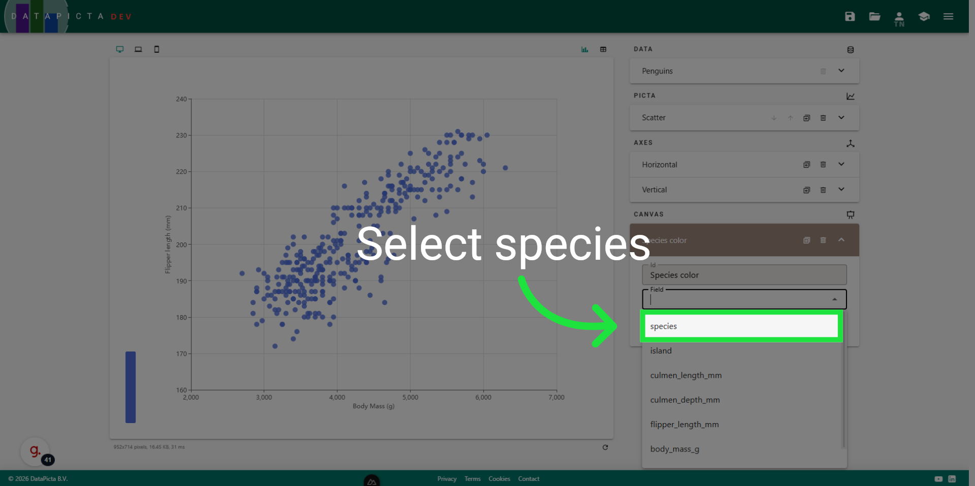 Choose Species Field