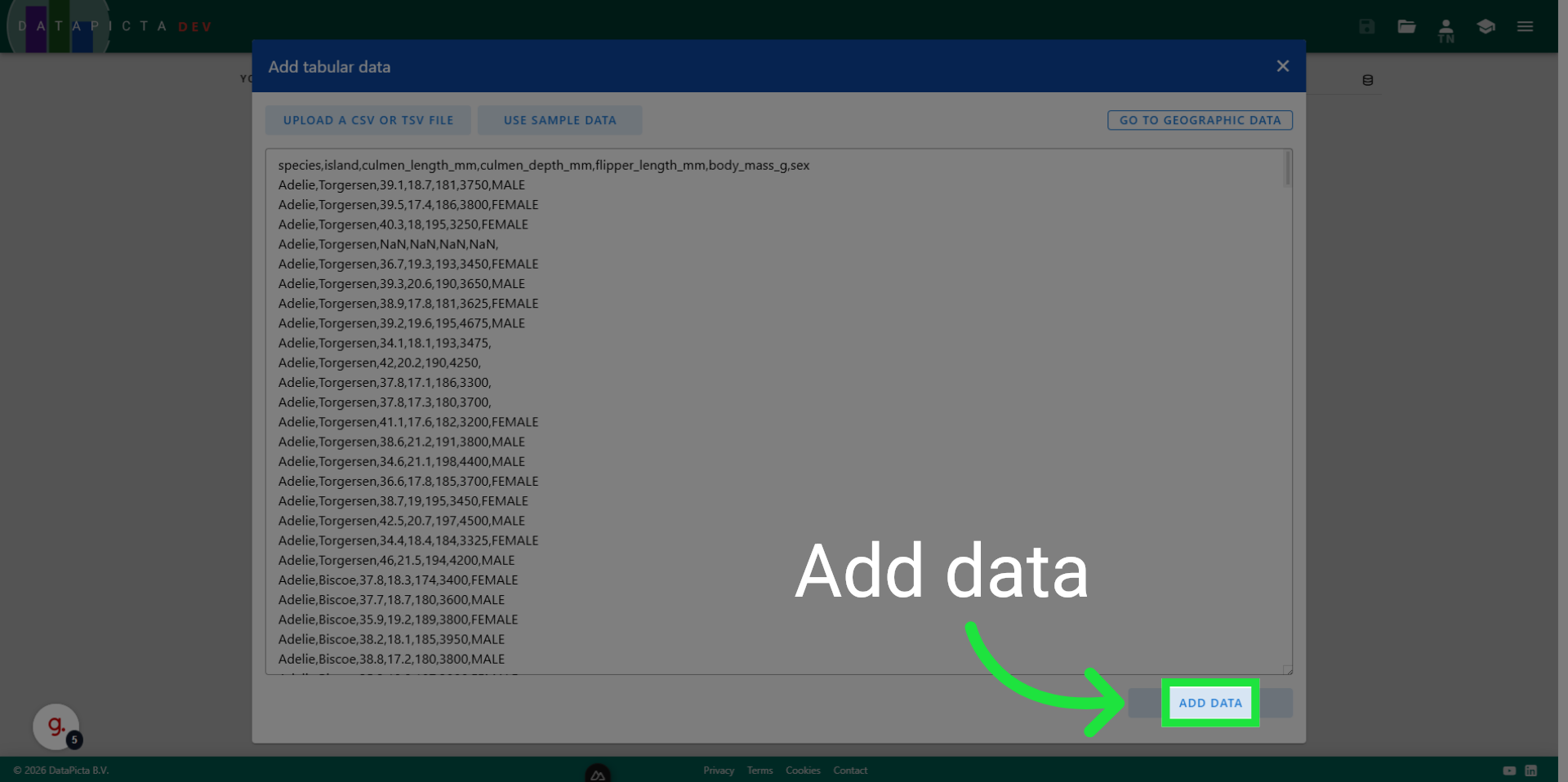 Add Data to Visualization