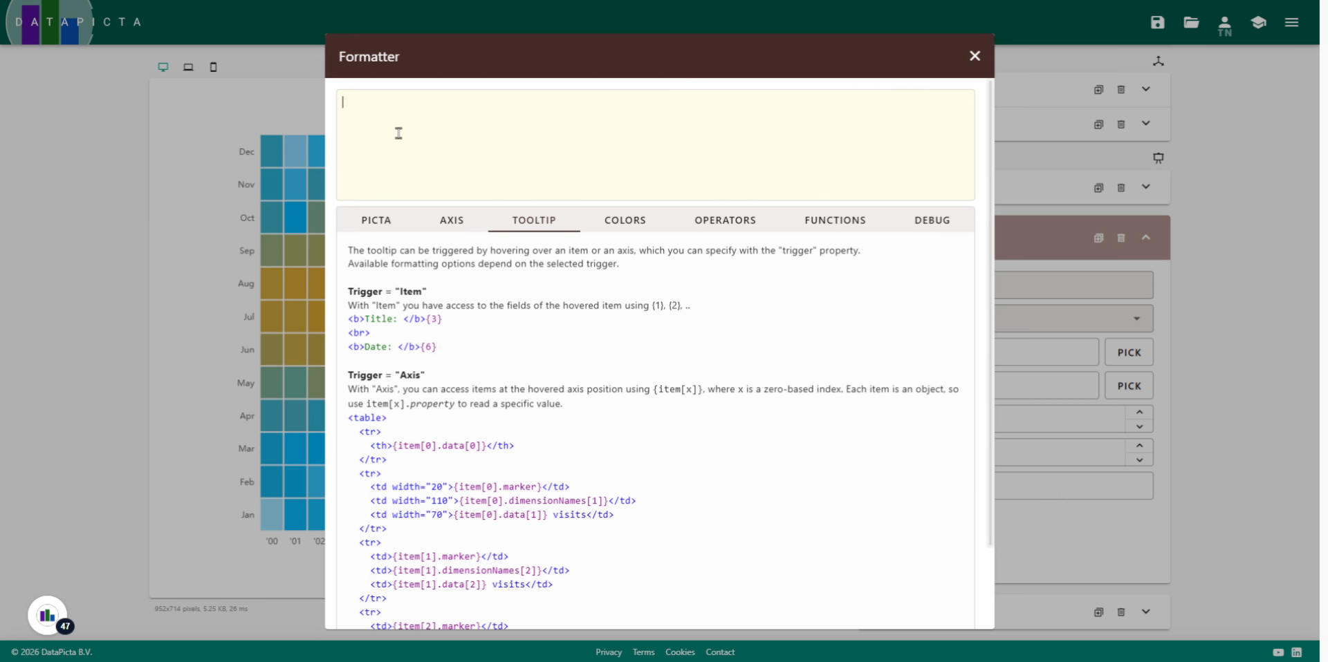 Format the tooltip text