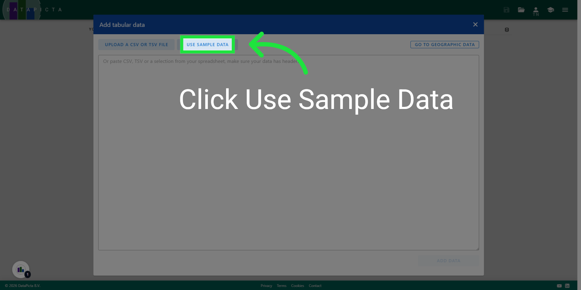 Use Sample Data