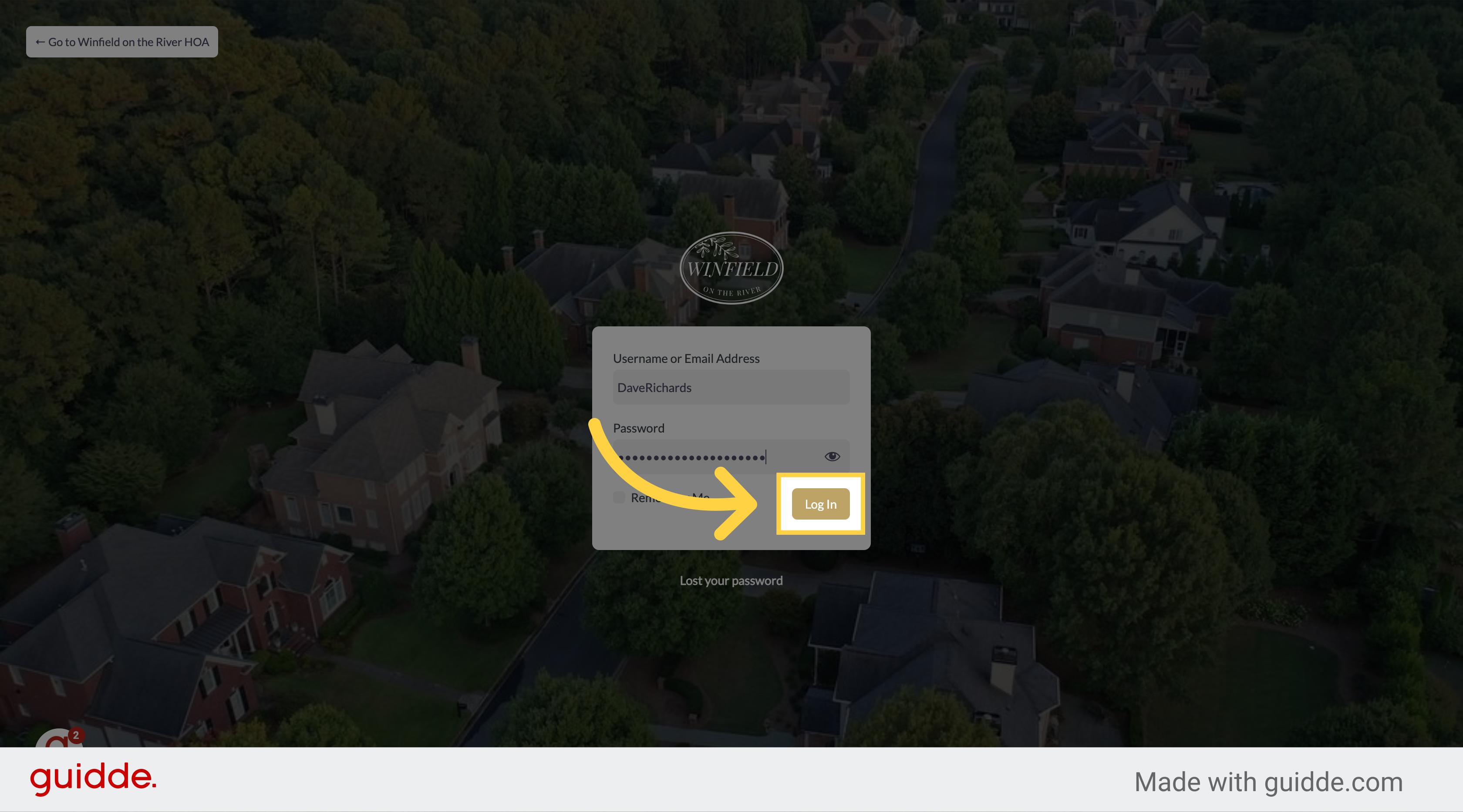 Click 'Log In'