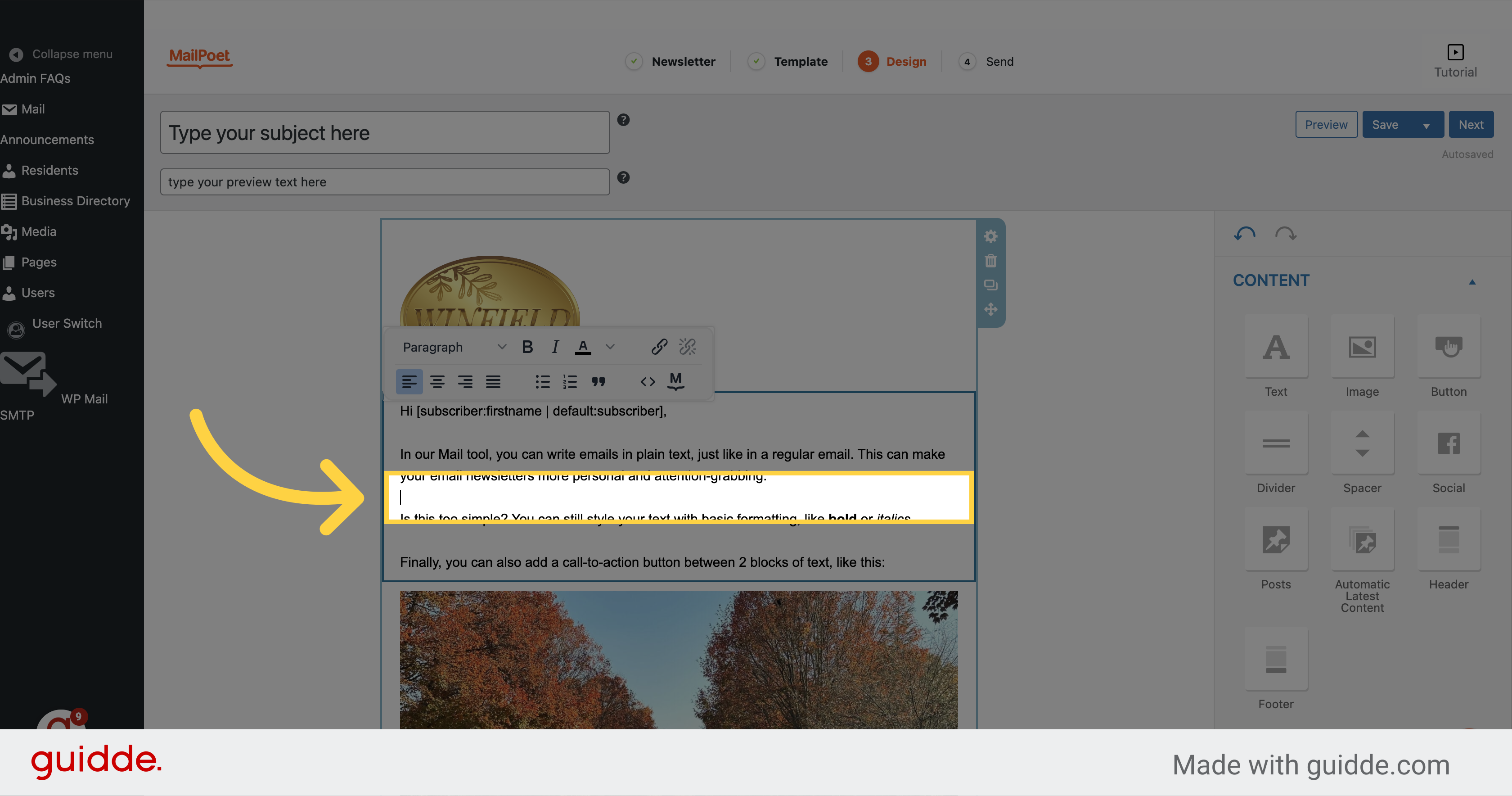 Click here to edit your email content