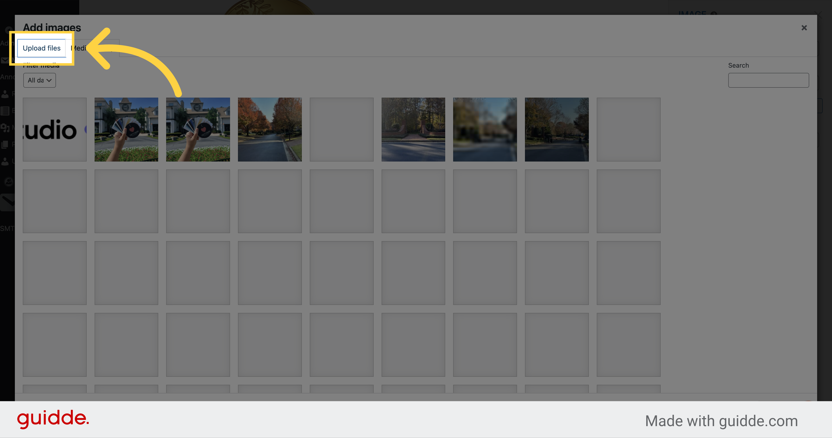 Click 'Upload files'