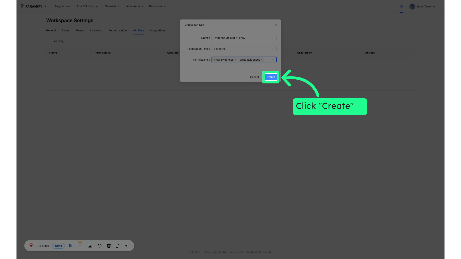 Click 'Create'