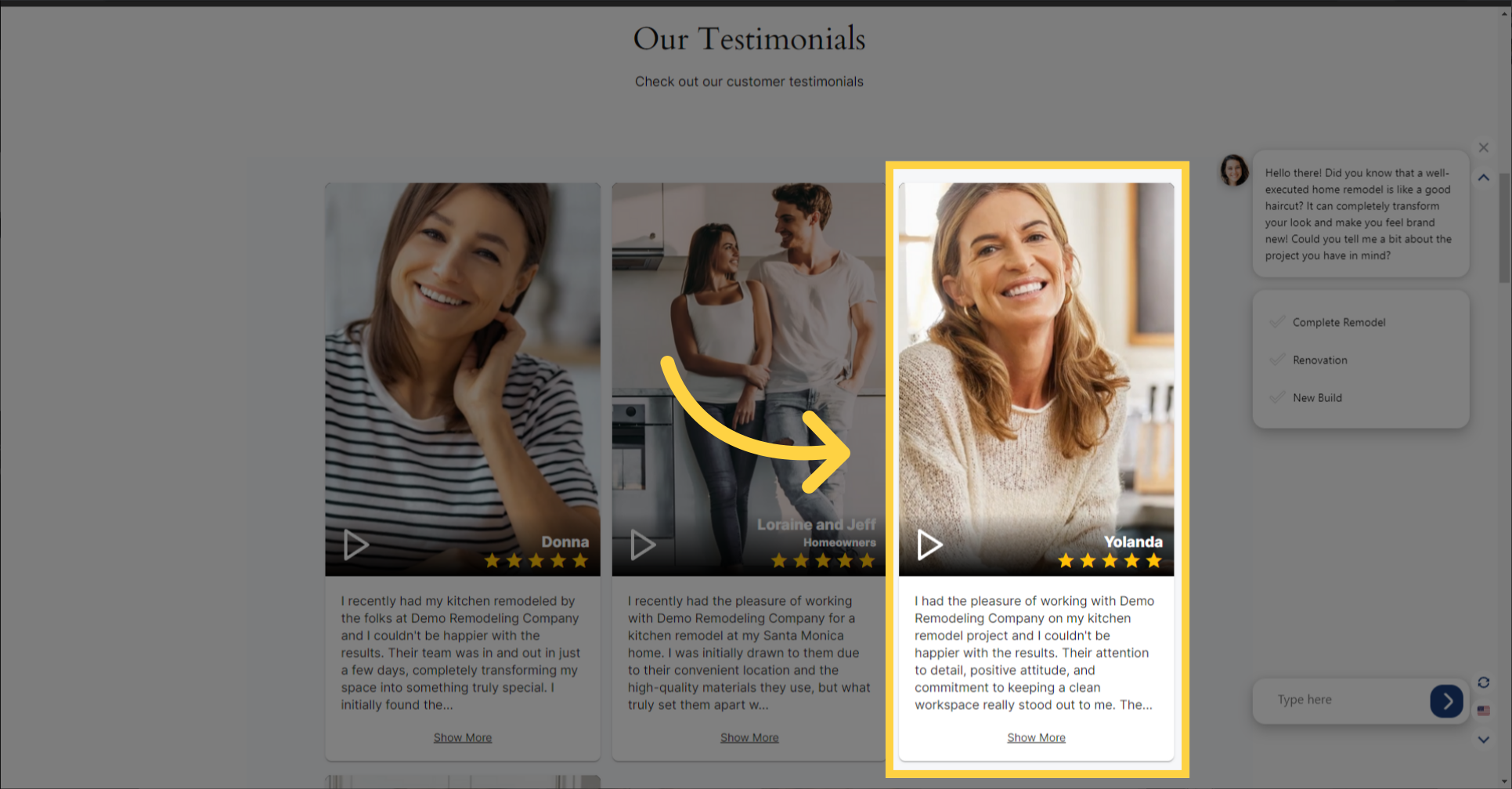 Displaying Testimonials on Your Website