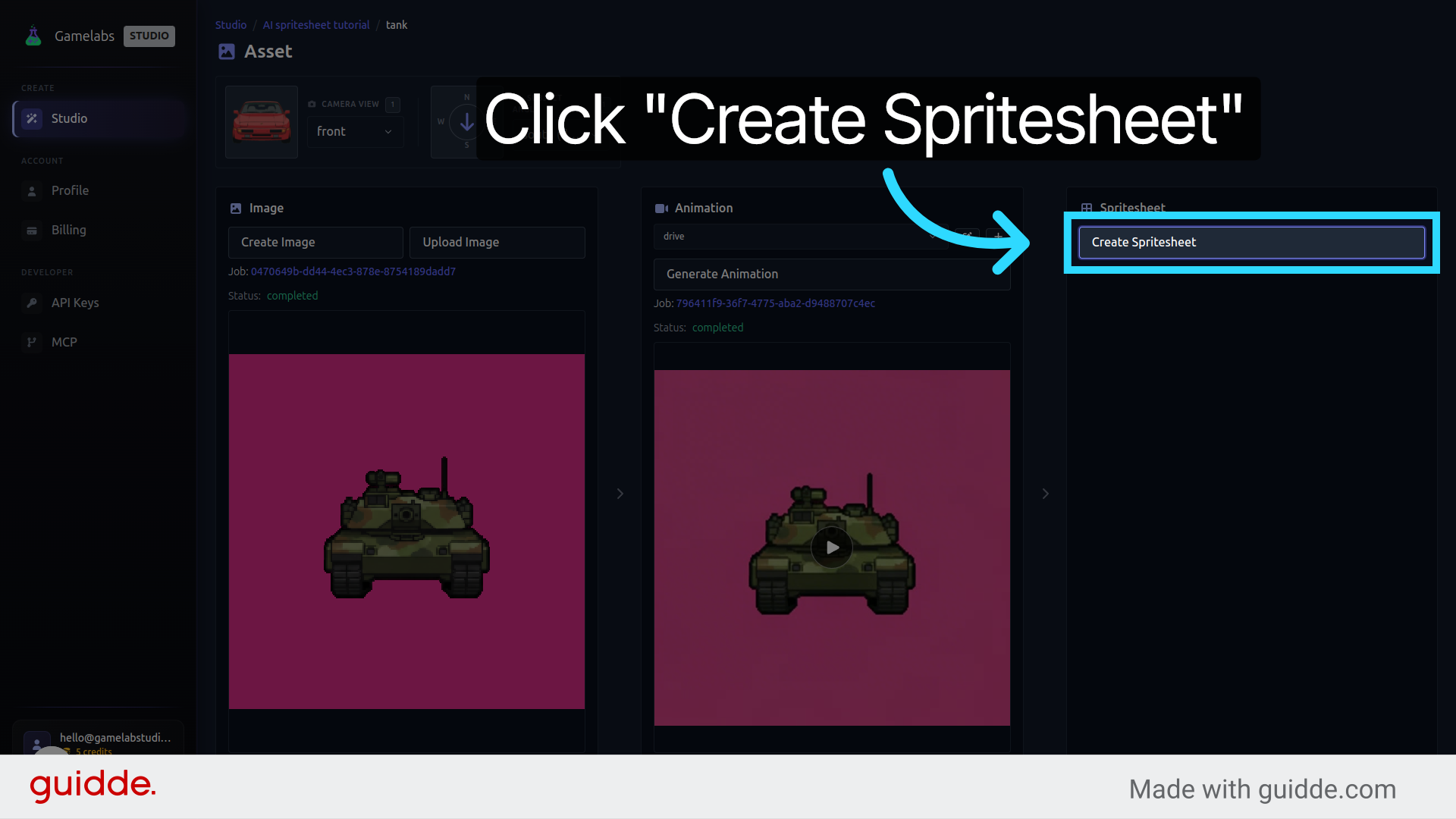 Create the Spritesheet