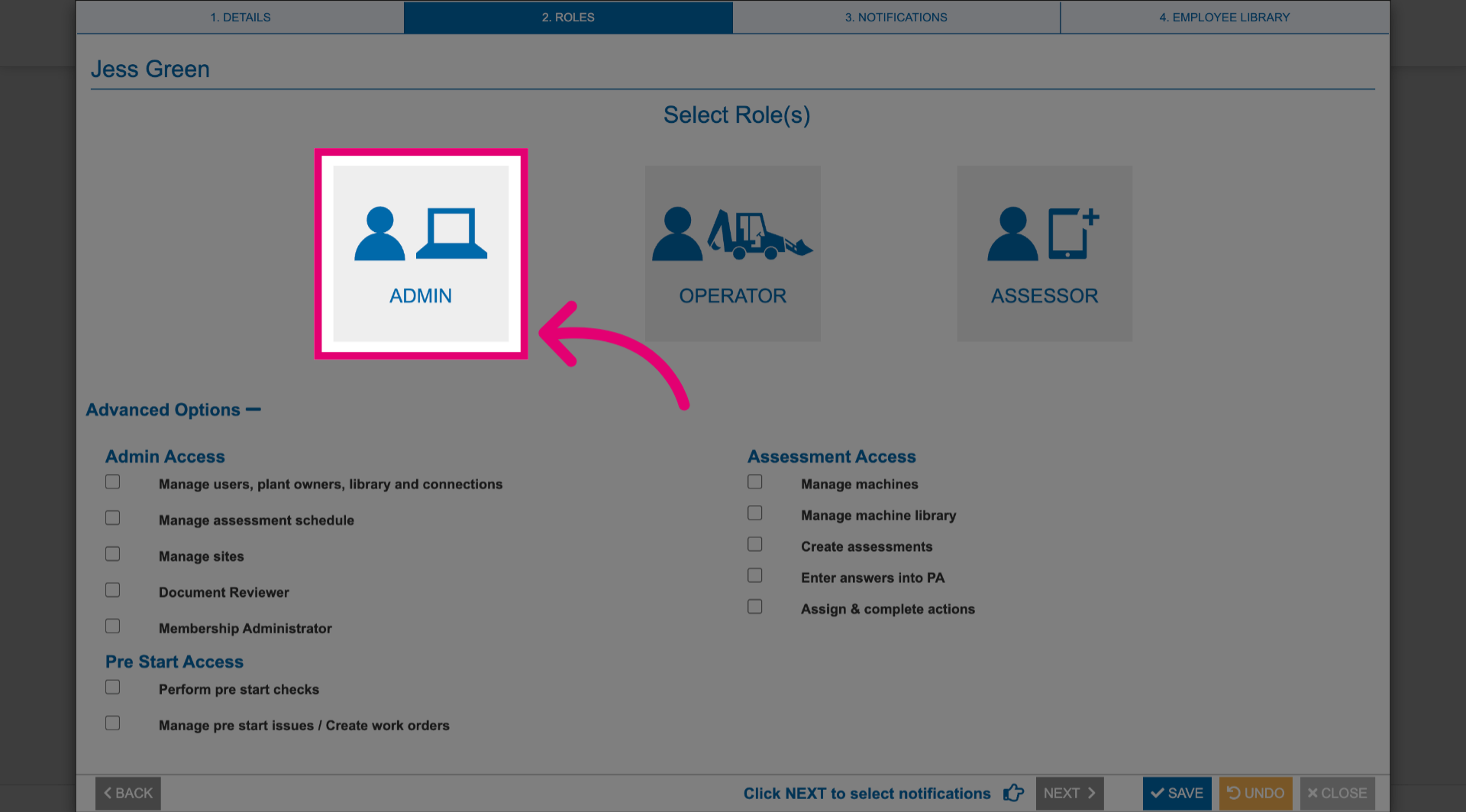 Assign roles