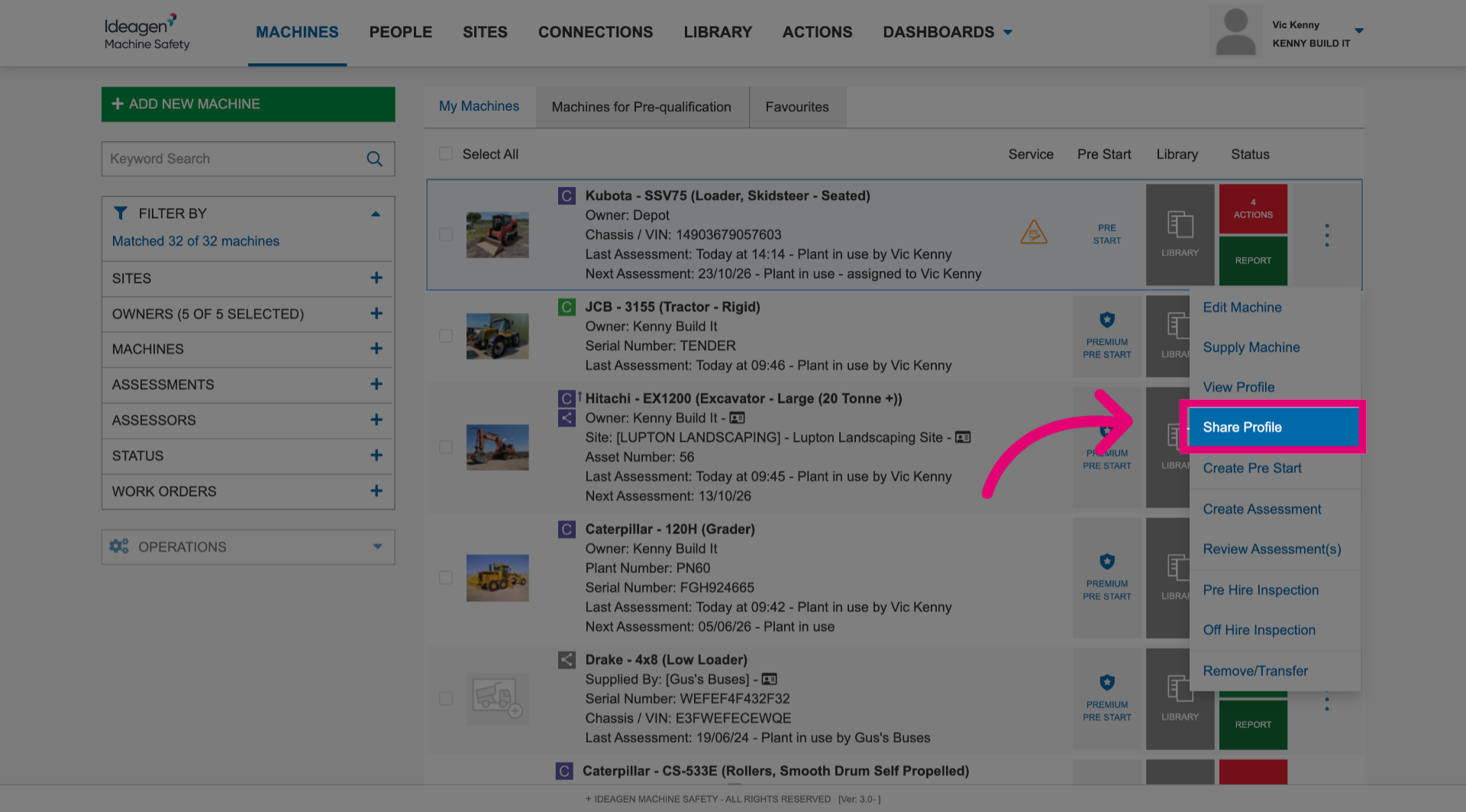 Select Share Profile