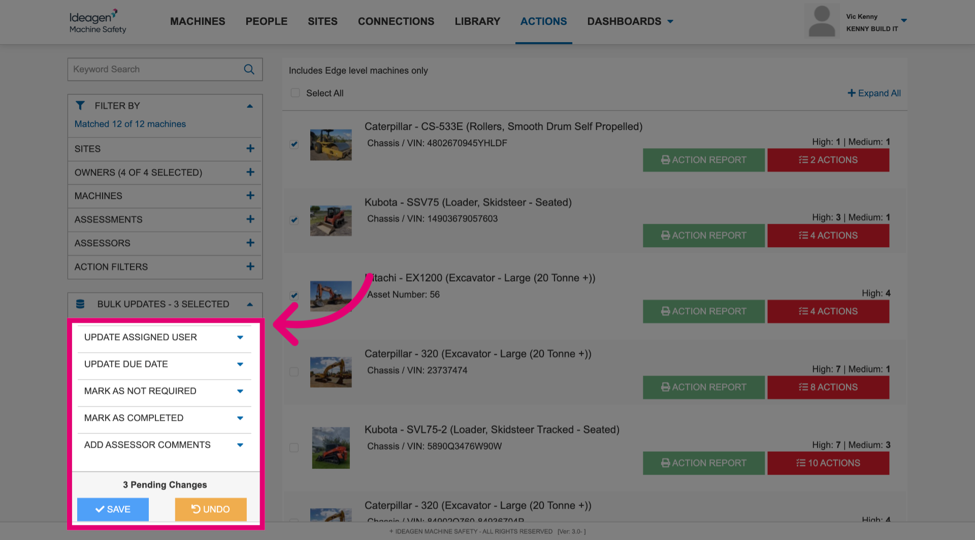 Update relevant sections