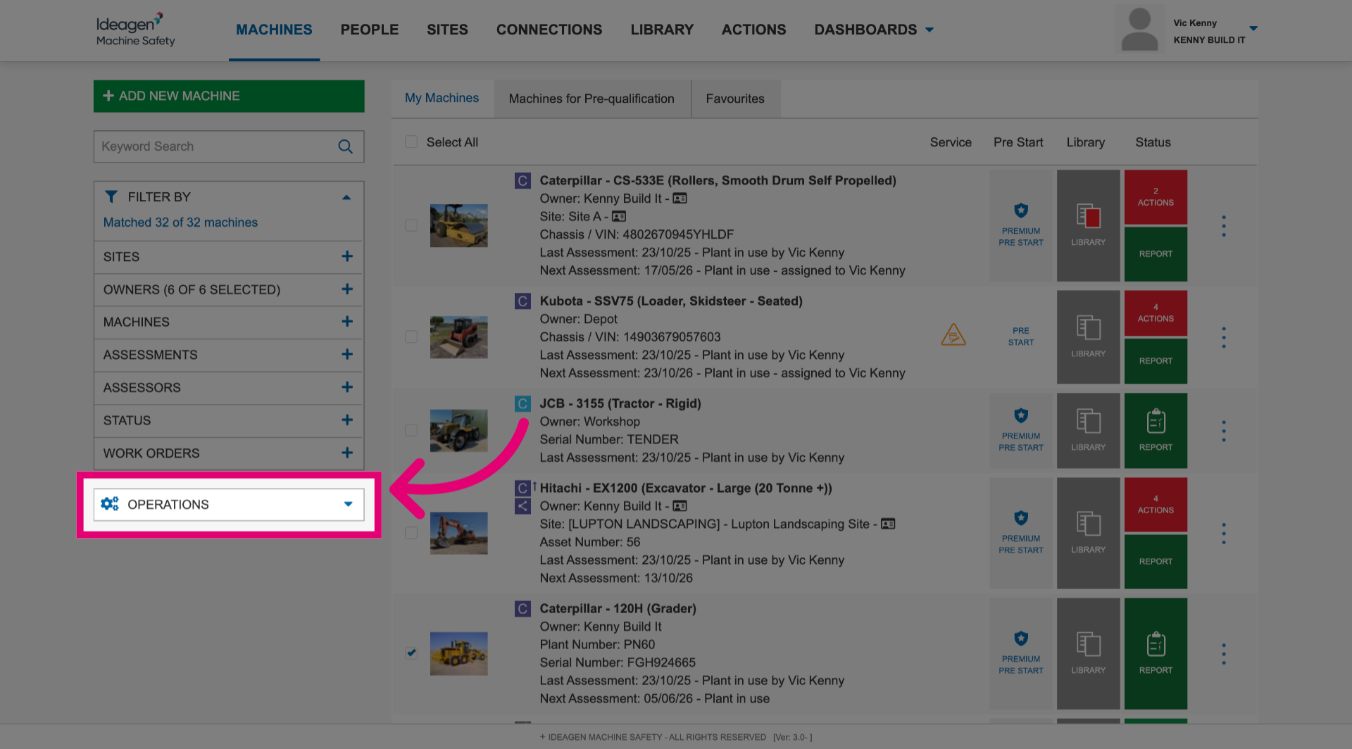 Click 'Operations'