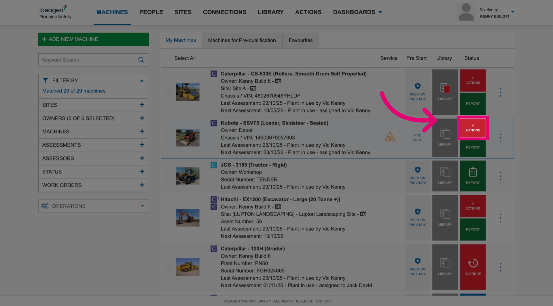 Click 'Actions'