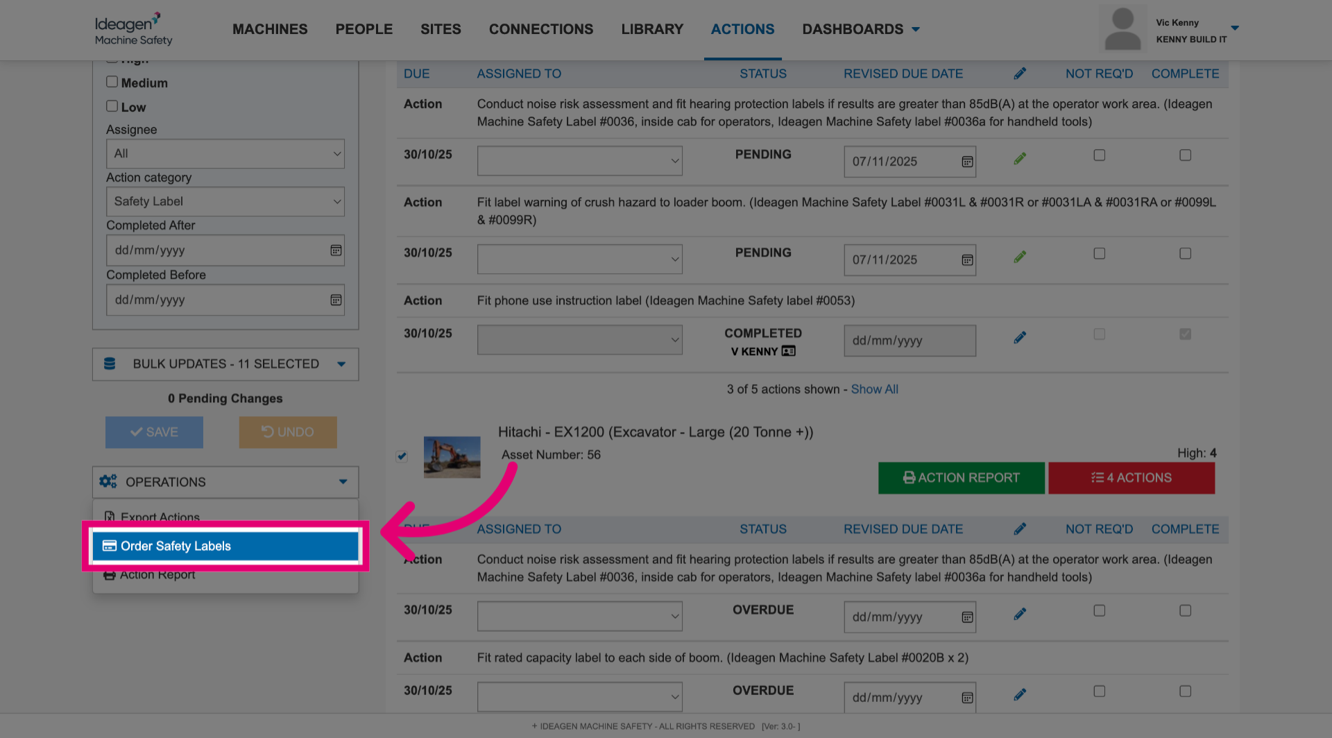 Click 'Order Safety Labels'