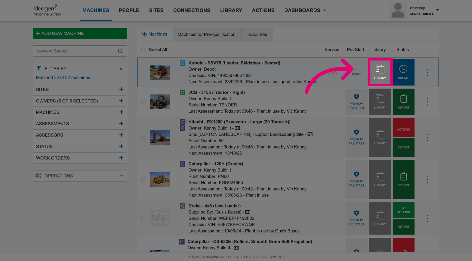 Click 'Library'