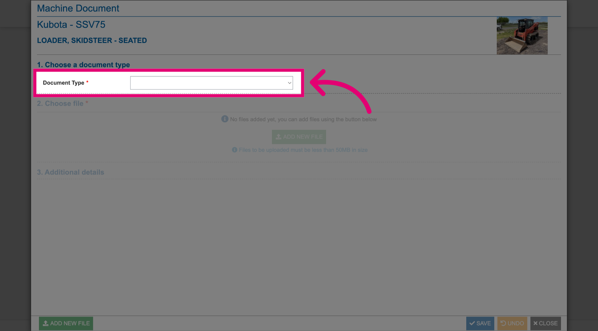 Select Document Type