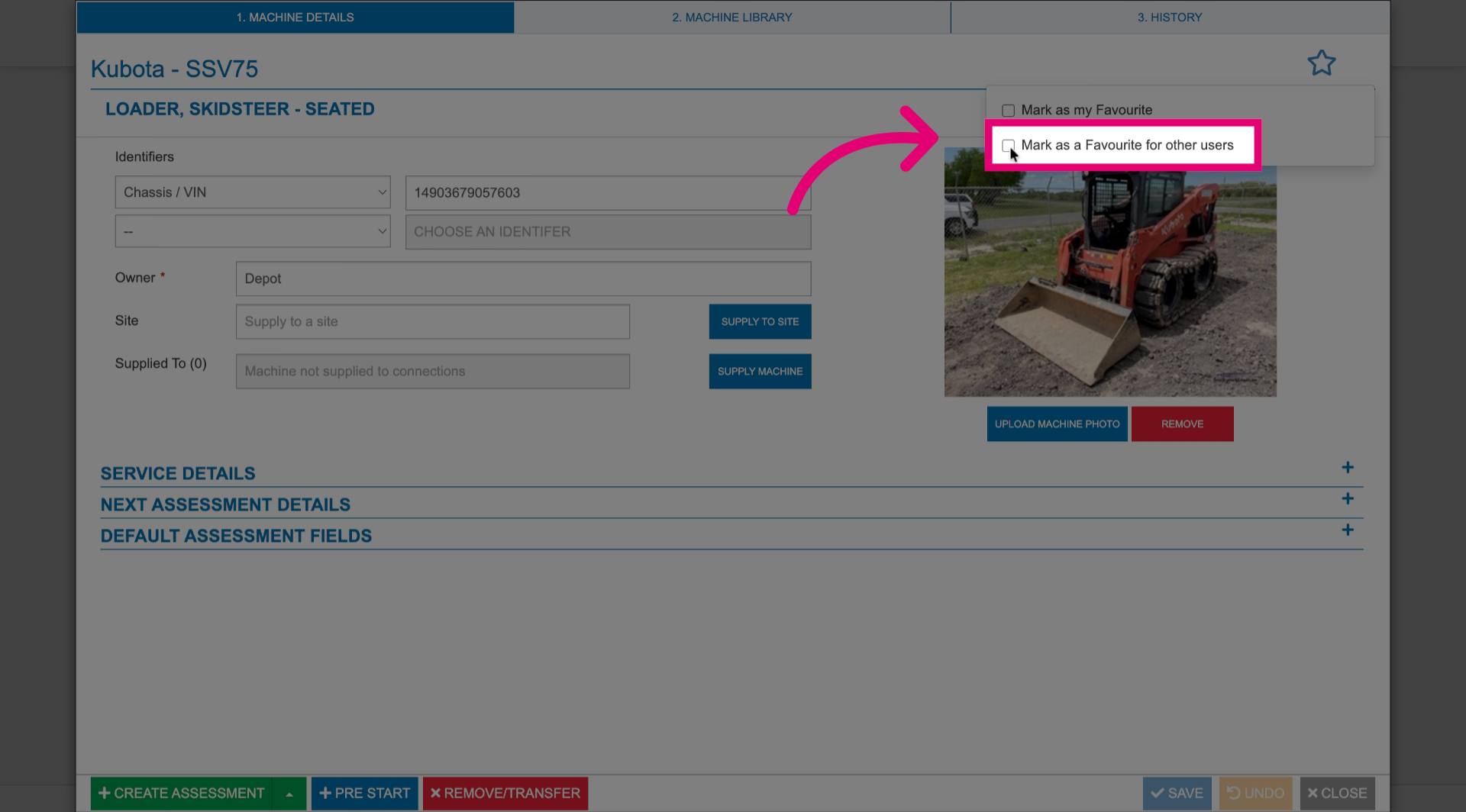 Tick option