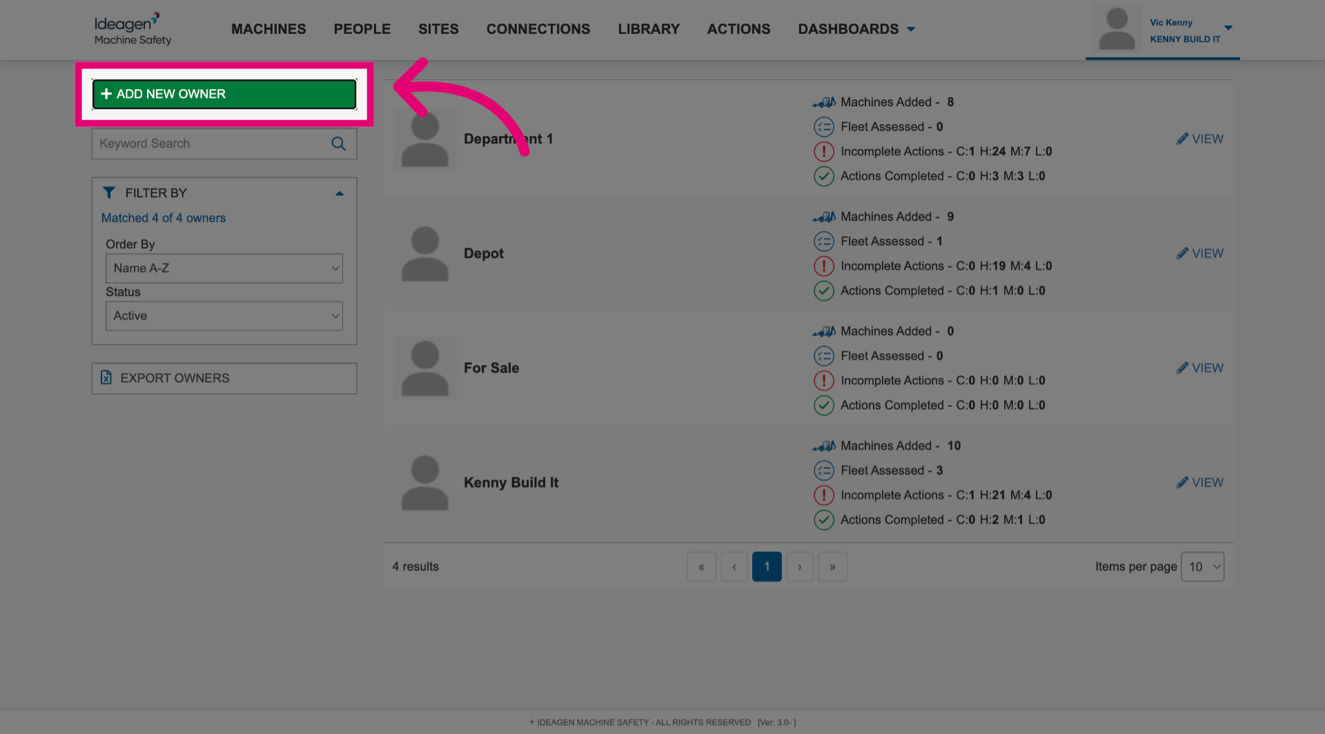 Click 'Add New Owner'