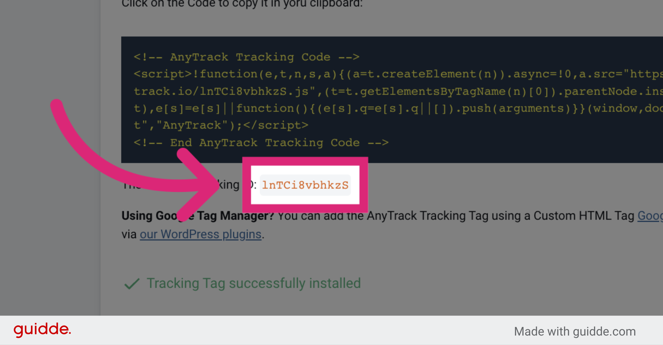 Switch to AnyTrack Property Settings