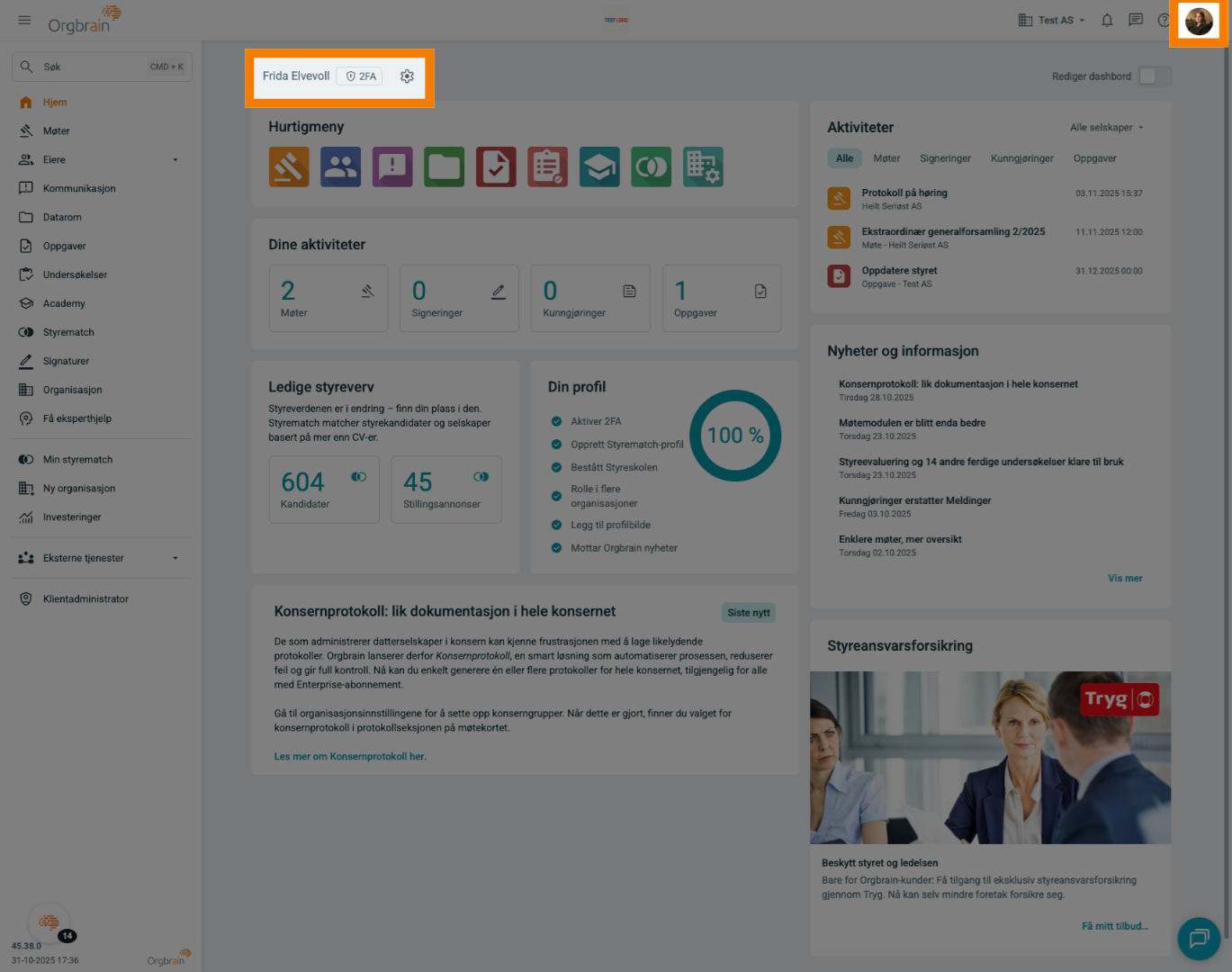 Personlige innstillinger
