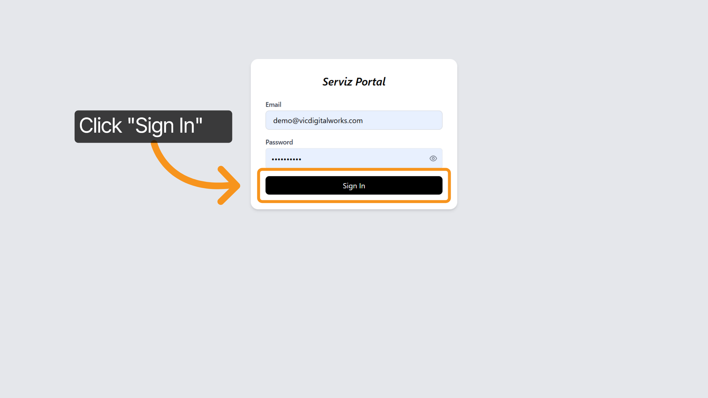 Click the Sign In Button