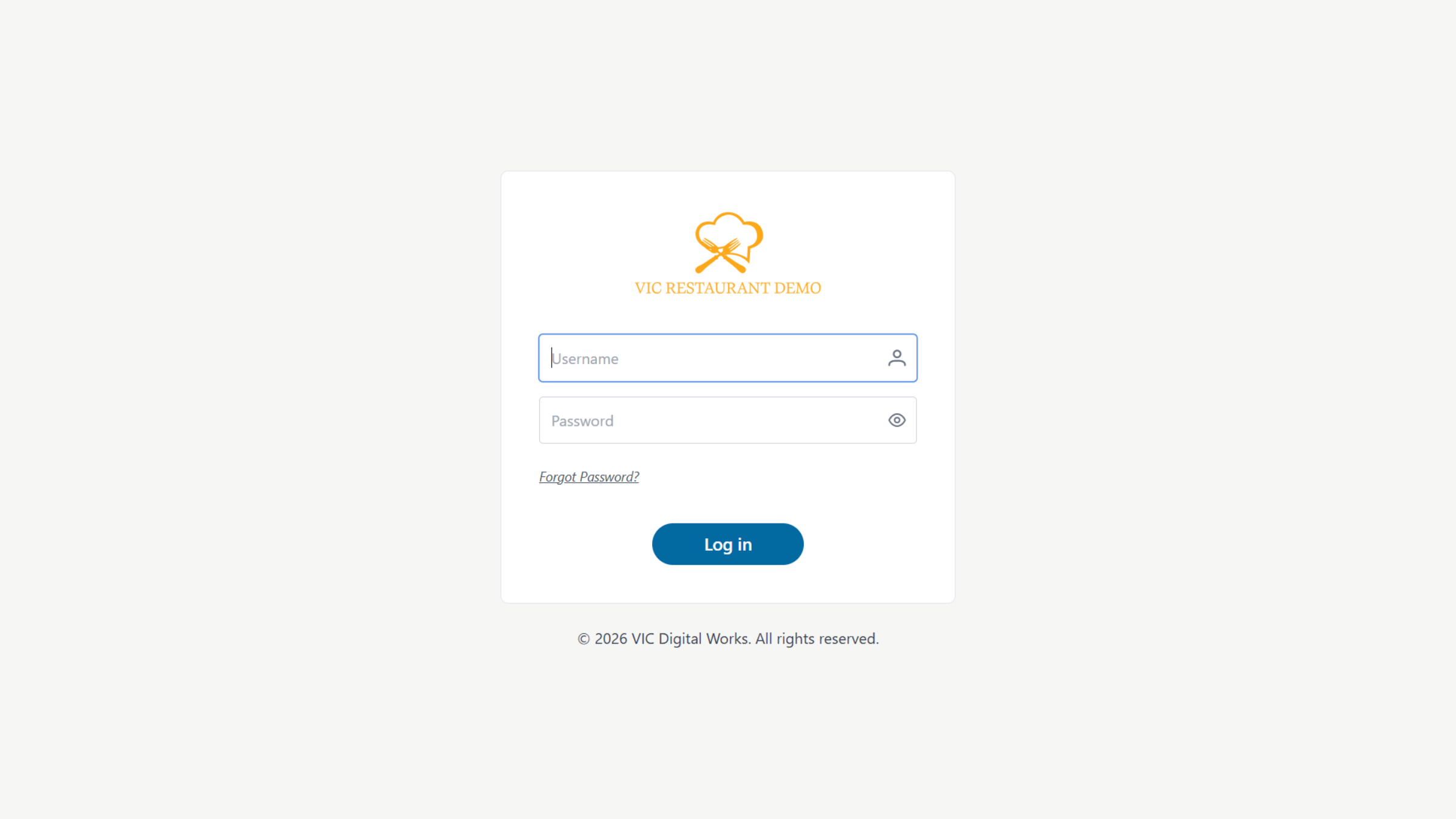 POS Login Page