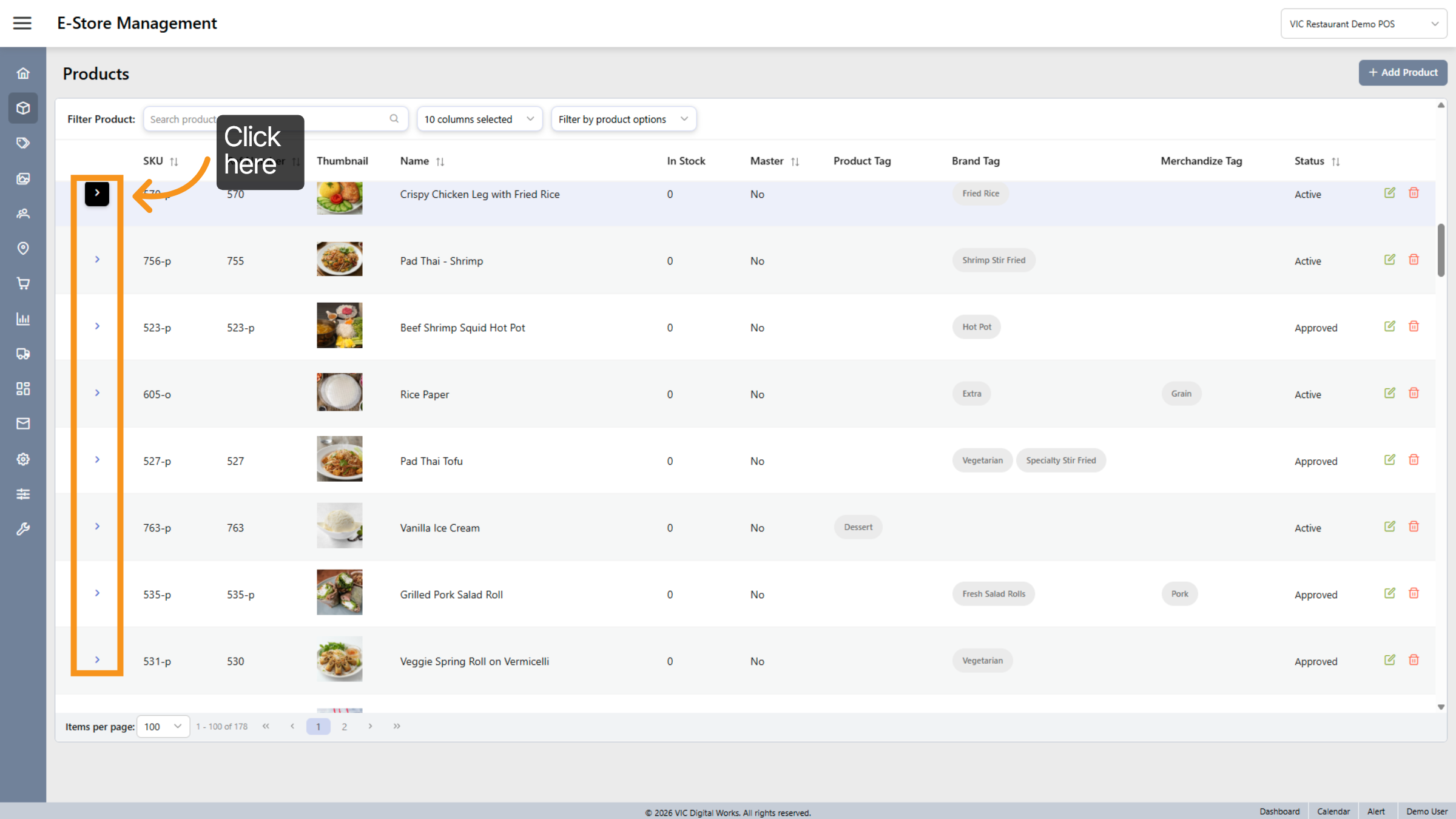 Expand Additional Options