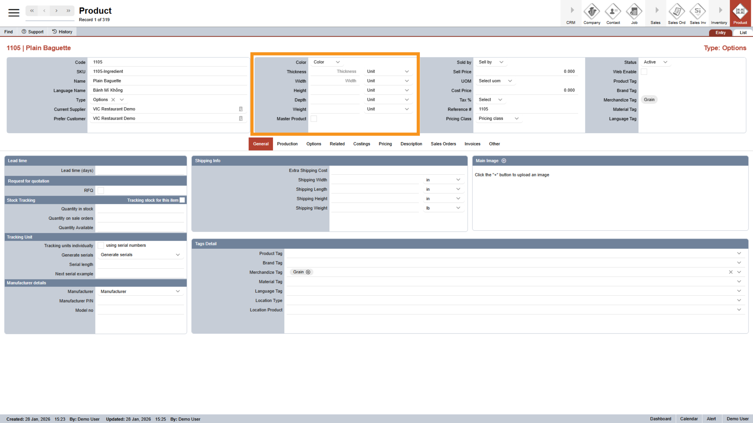 Enter Product dimensions *Optional