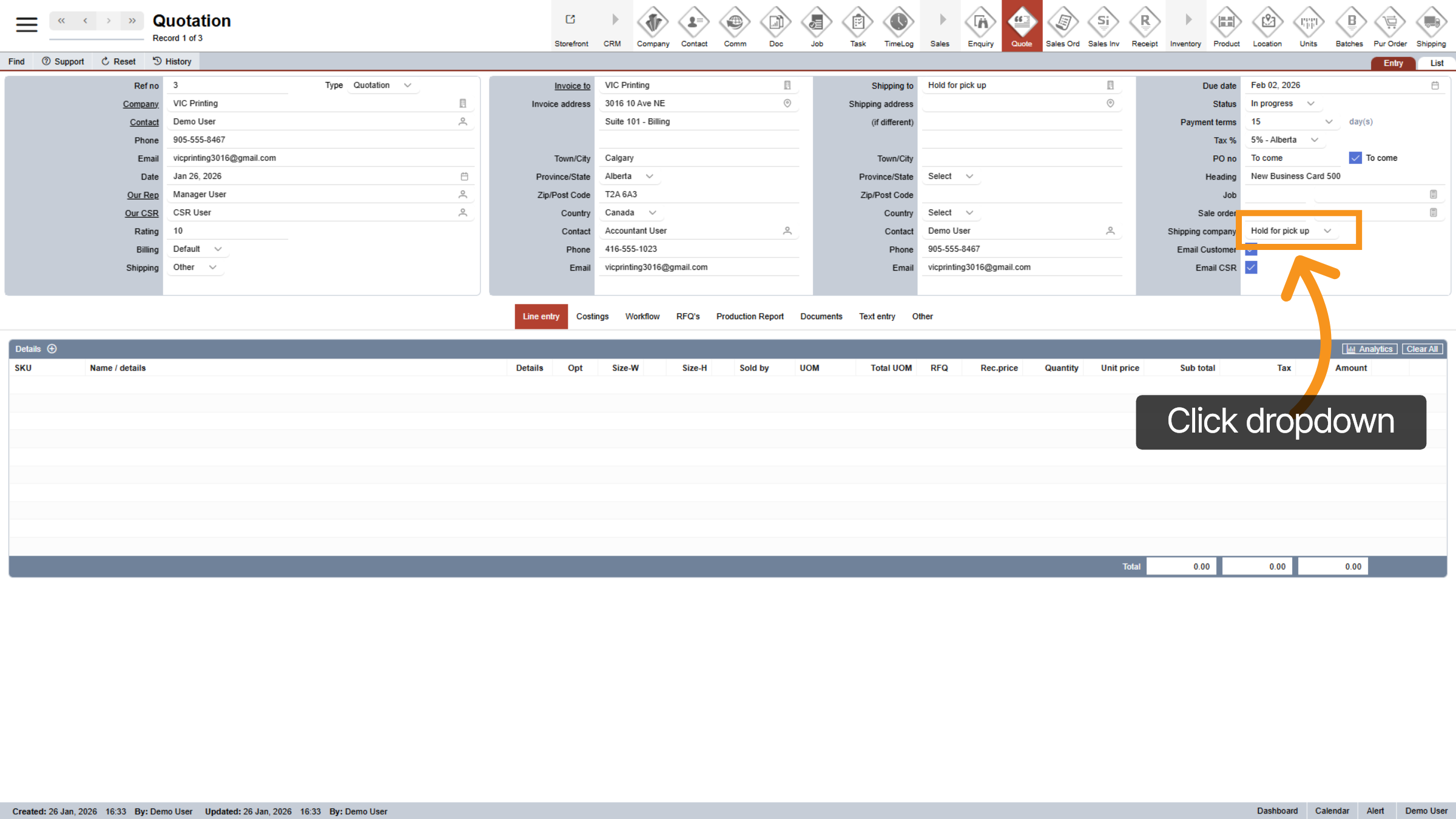 Choose Shipping Carrier