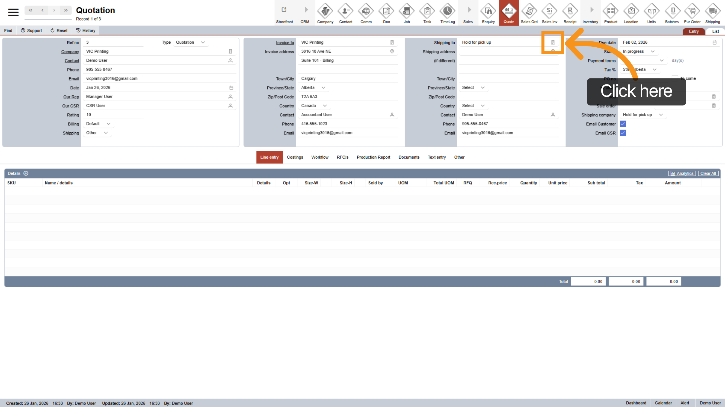 Change Shipping Company