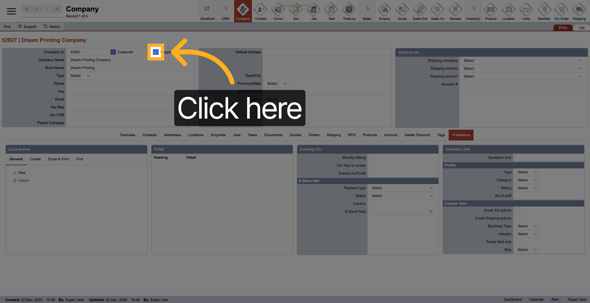 Open Contact Information
