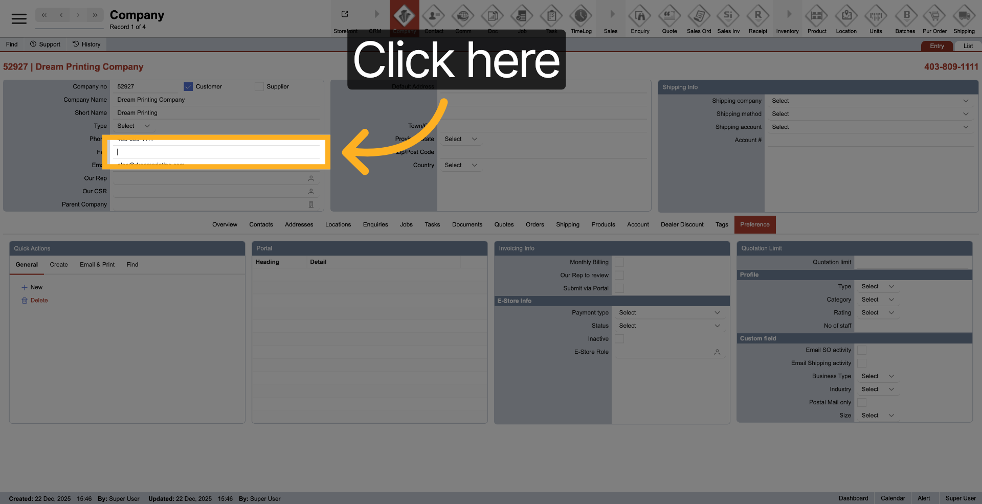 Open User Roles Section