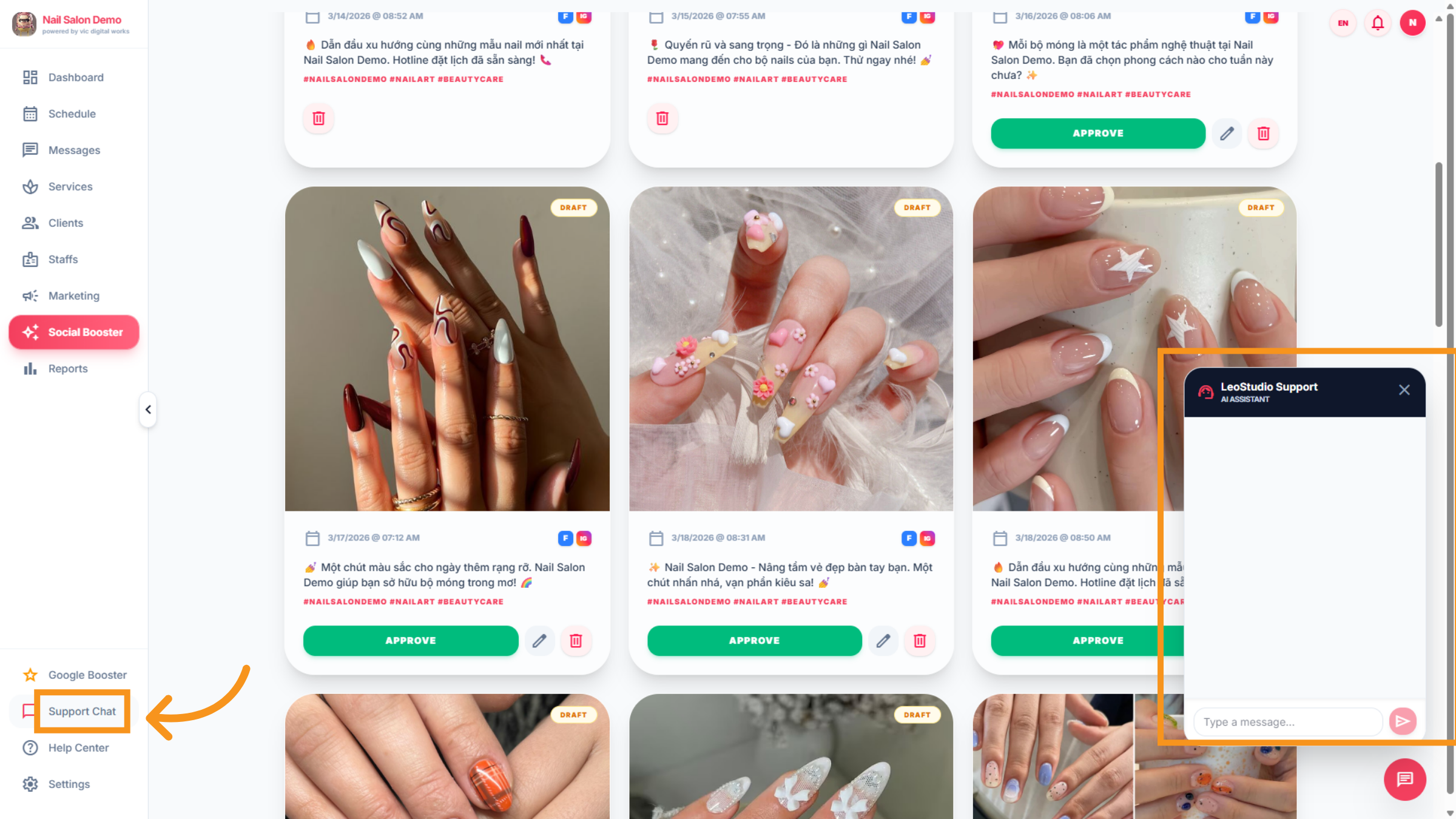 Access Support Chat Again