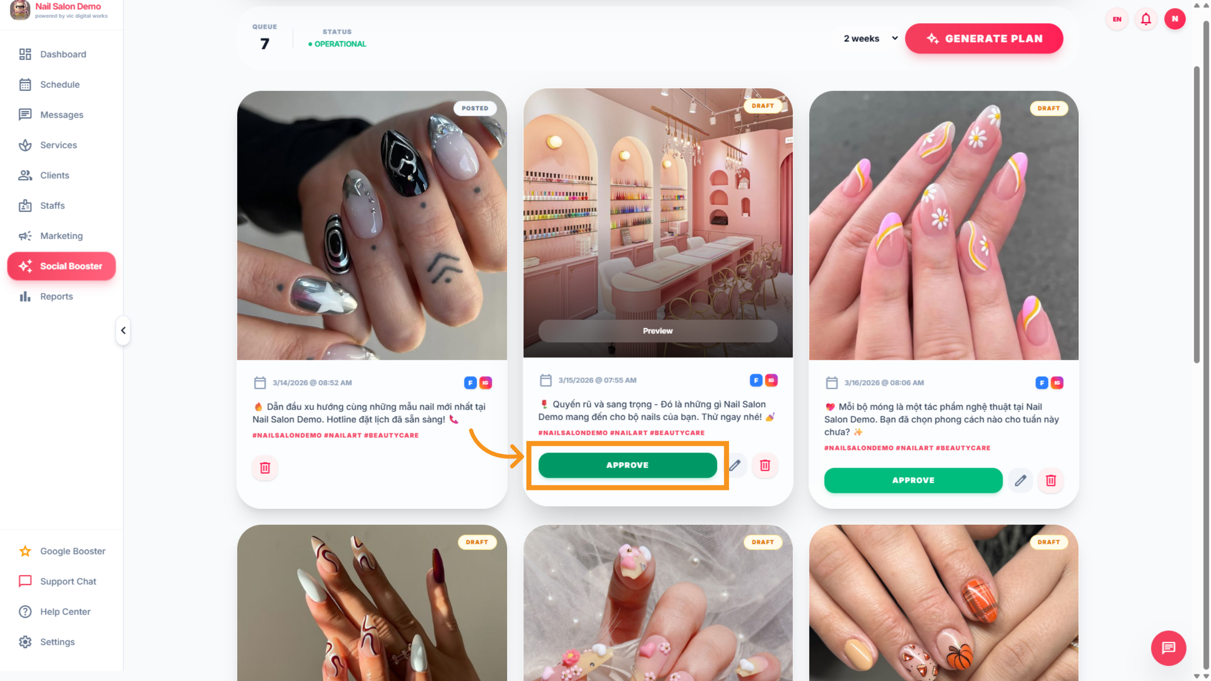 Approve Scheduled Content