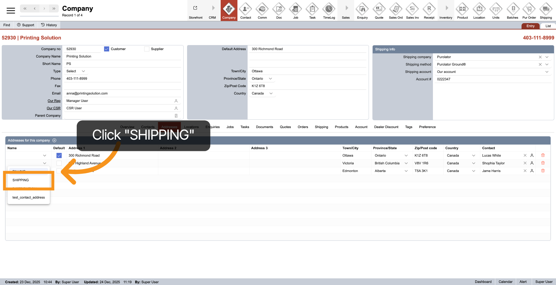 Set Shipping Address