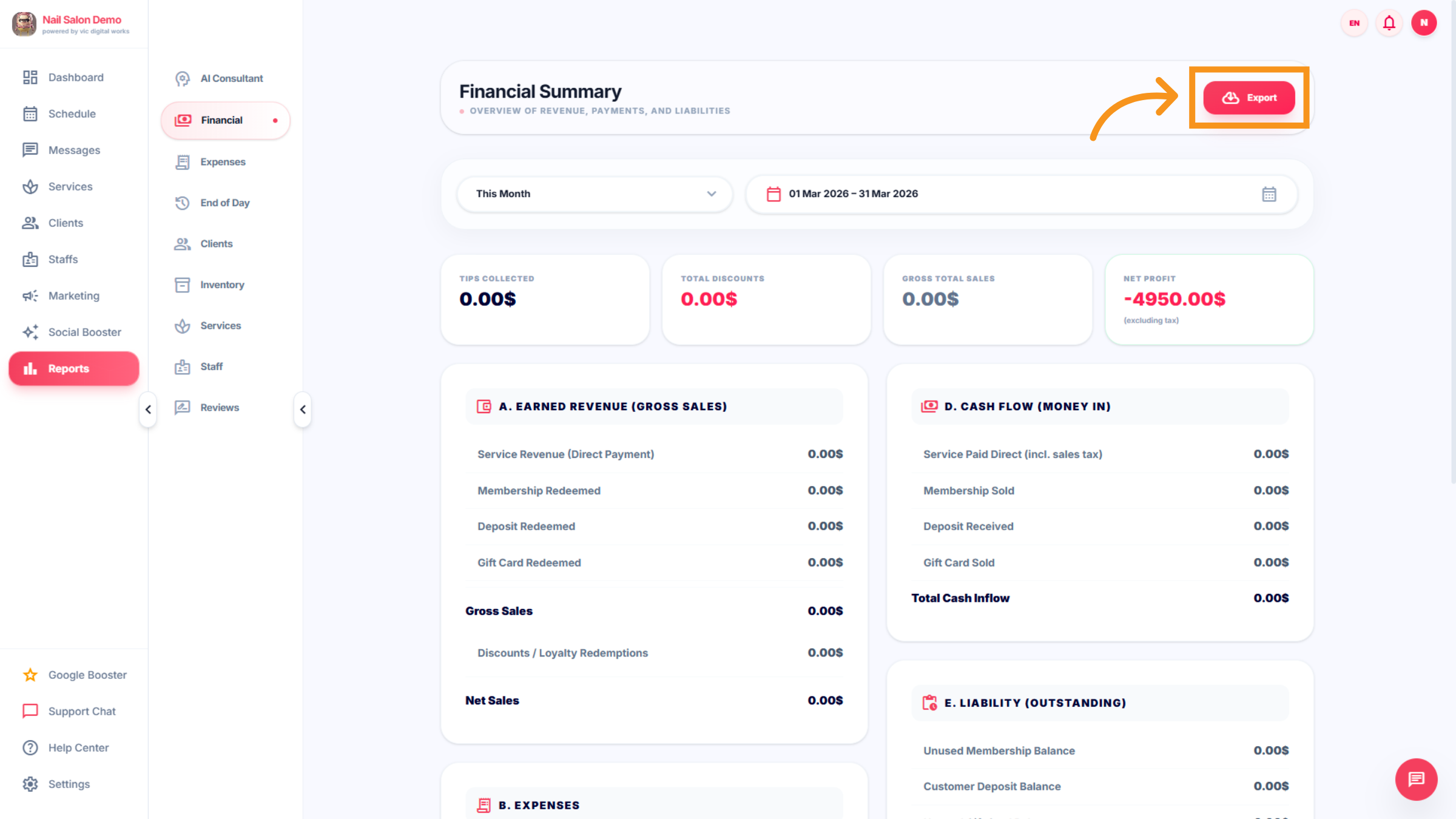 Export Financial Data