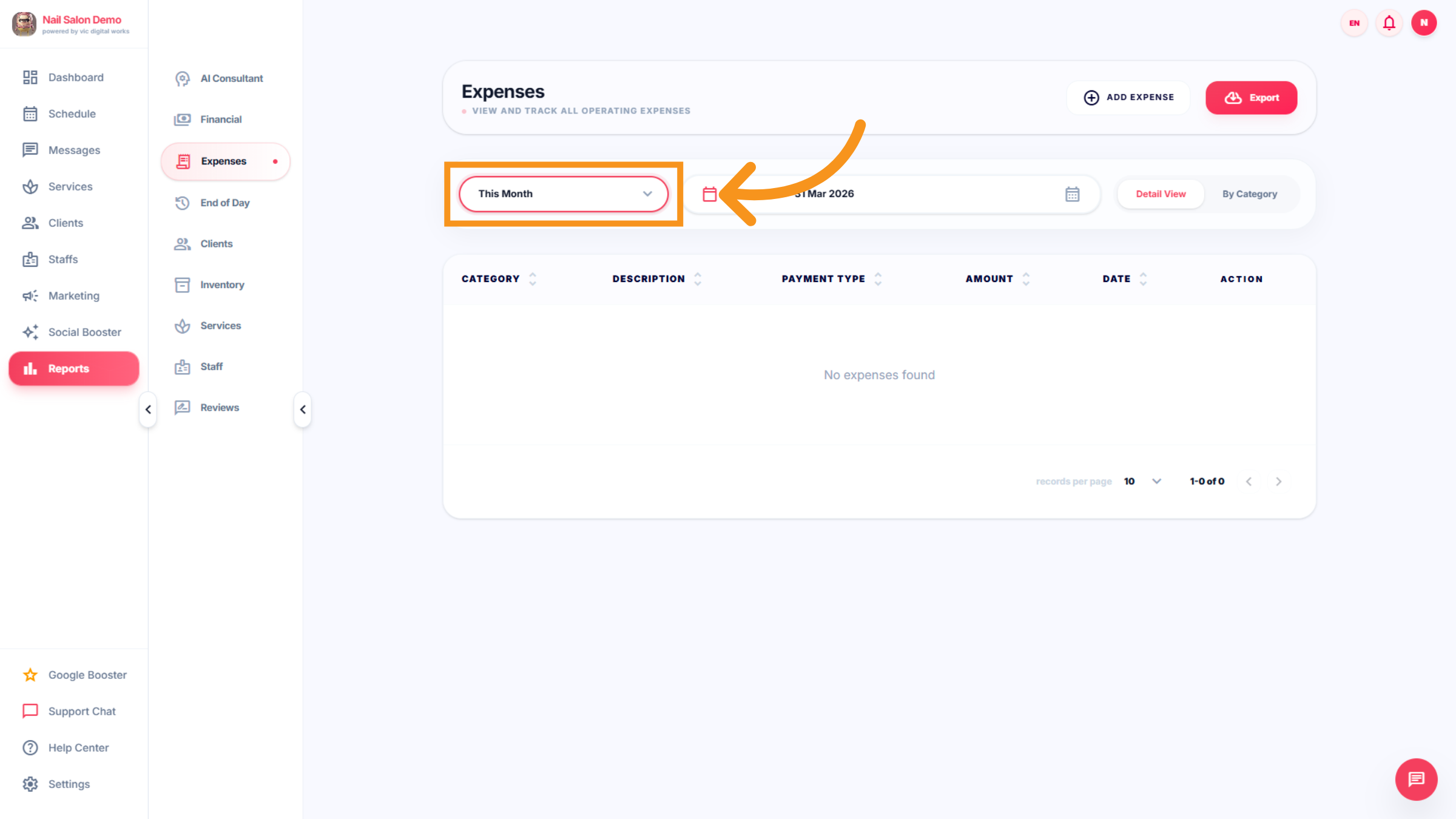 Access Date Range Options