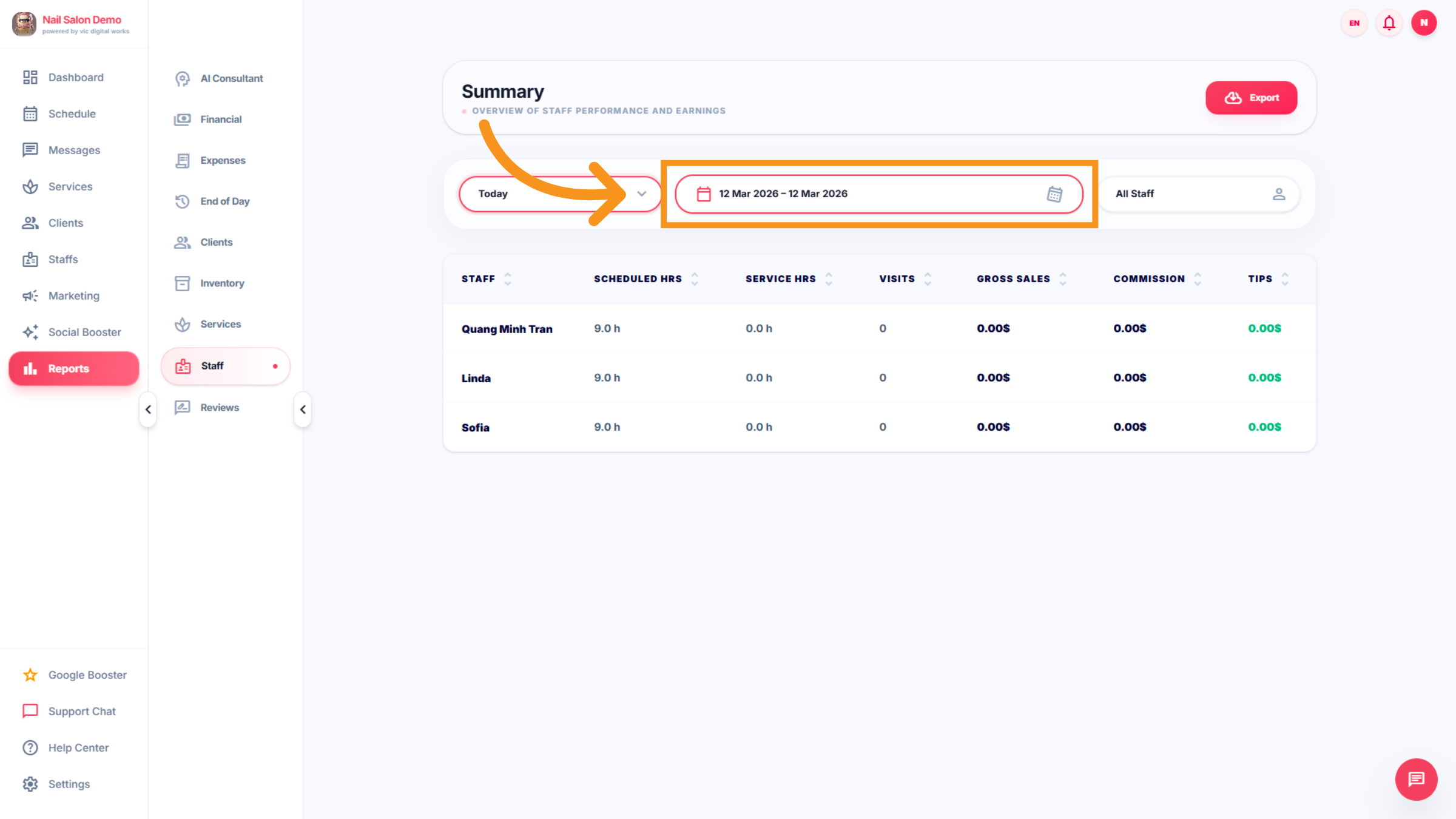 Choose Specific Date