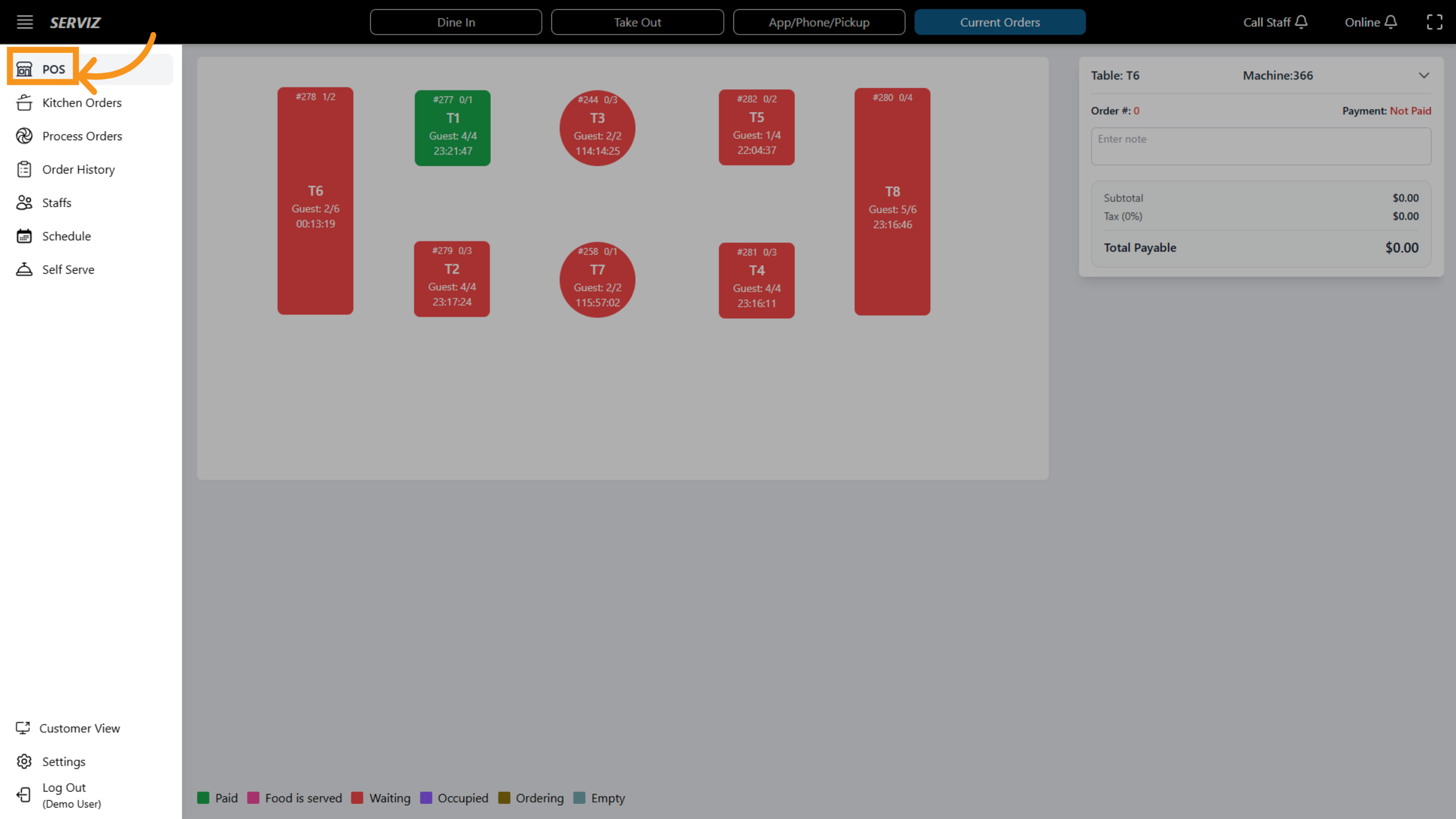 Open Specific POS Area
