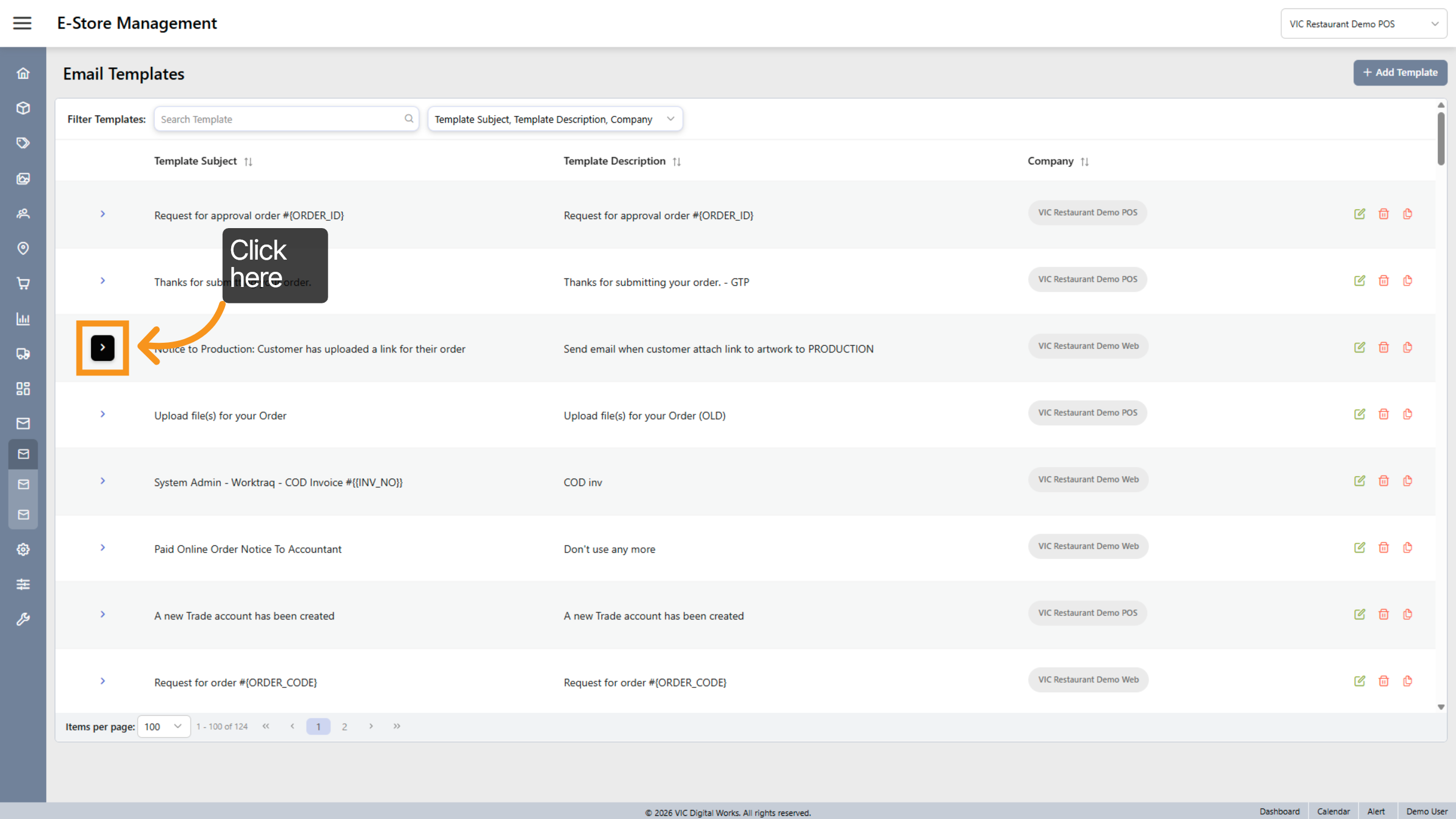 Select Specific Template