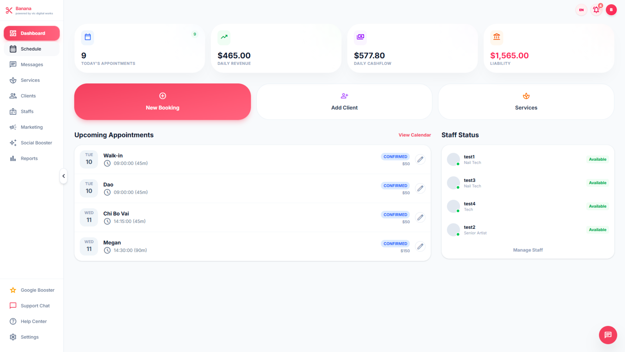 Explore the Leo-booking manage system 