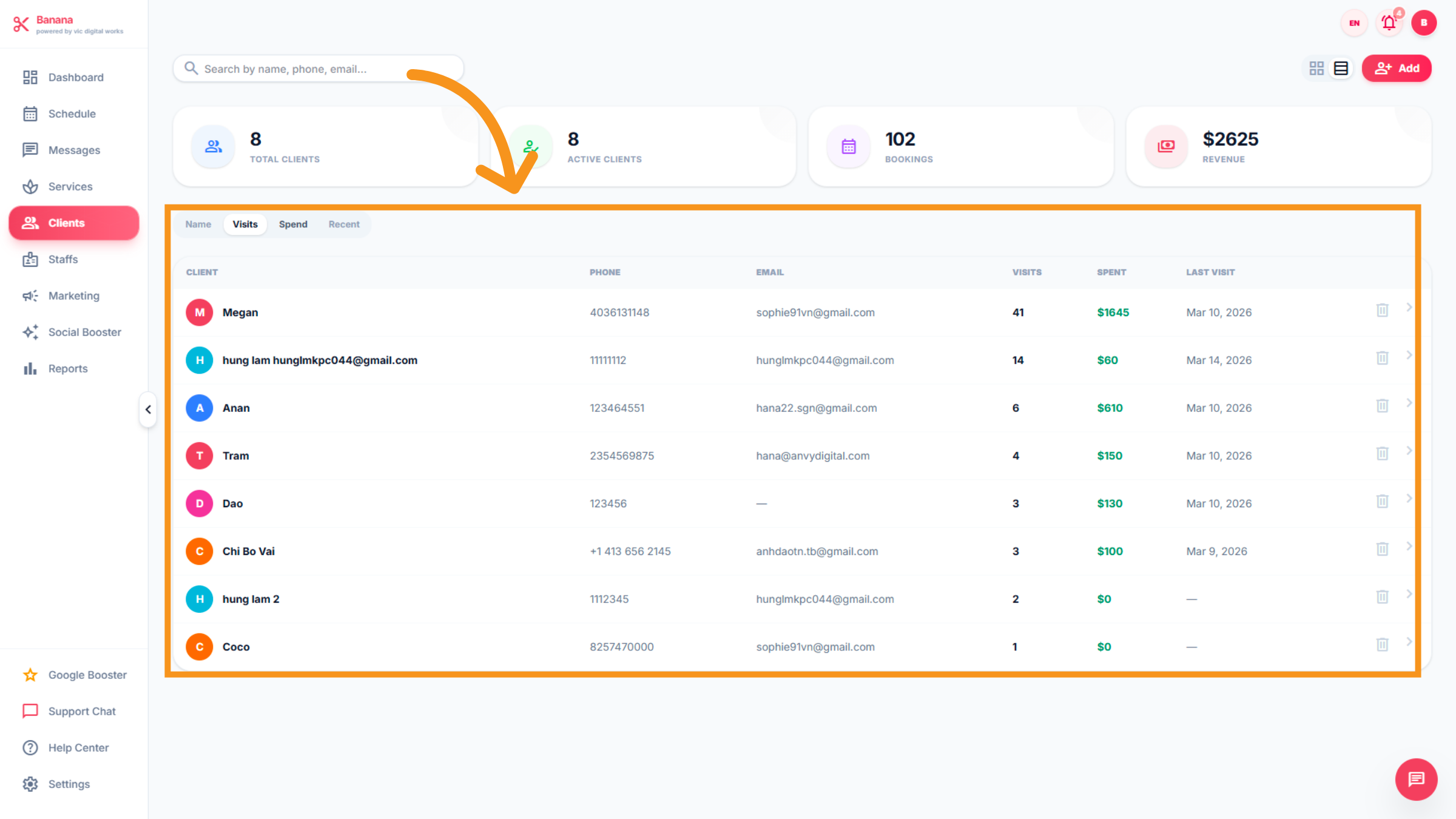 New clinents information
