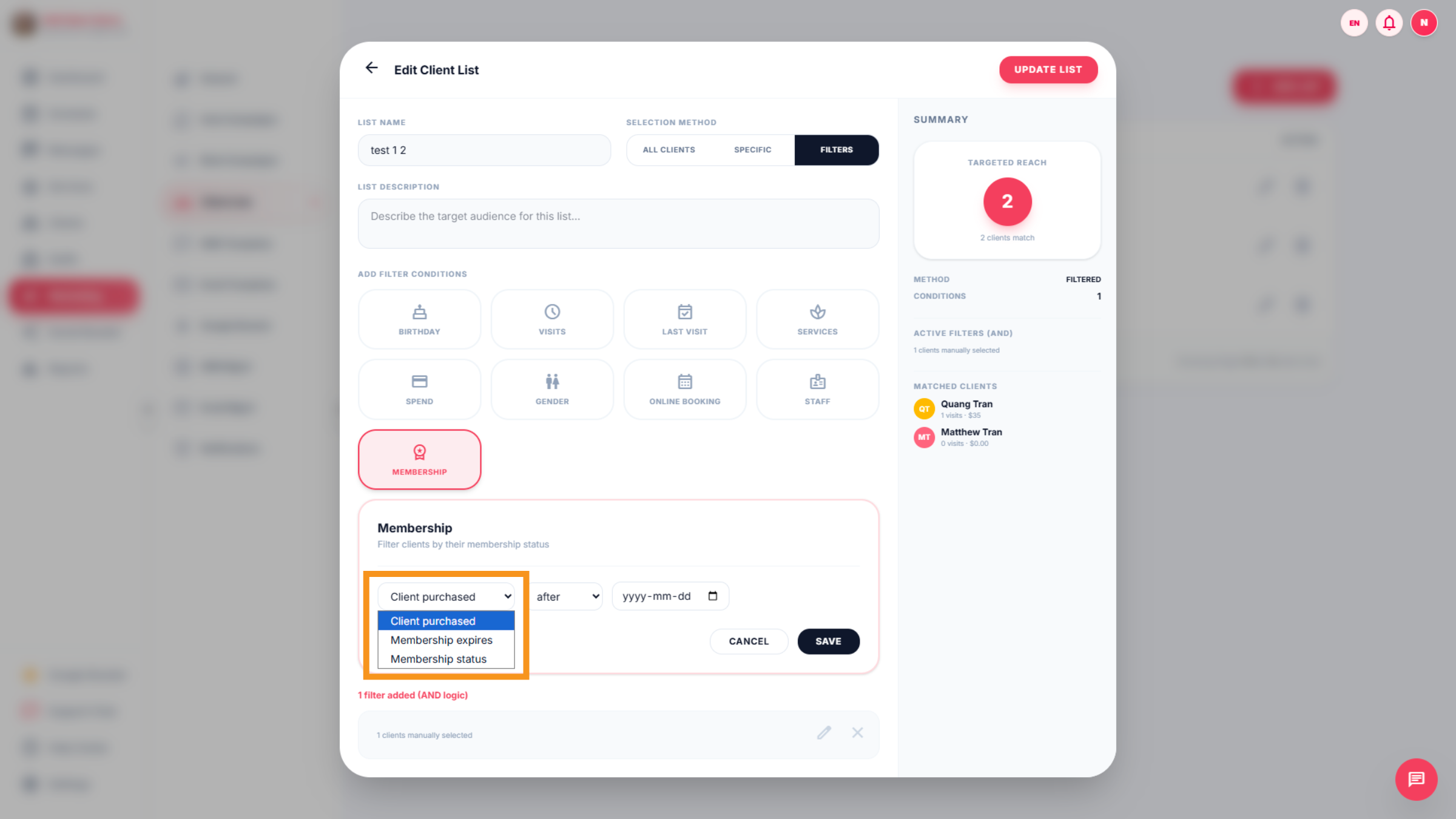 Apply Membership Status